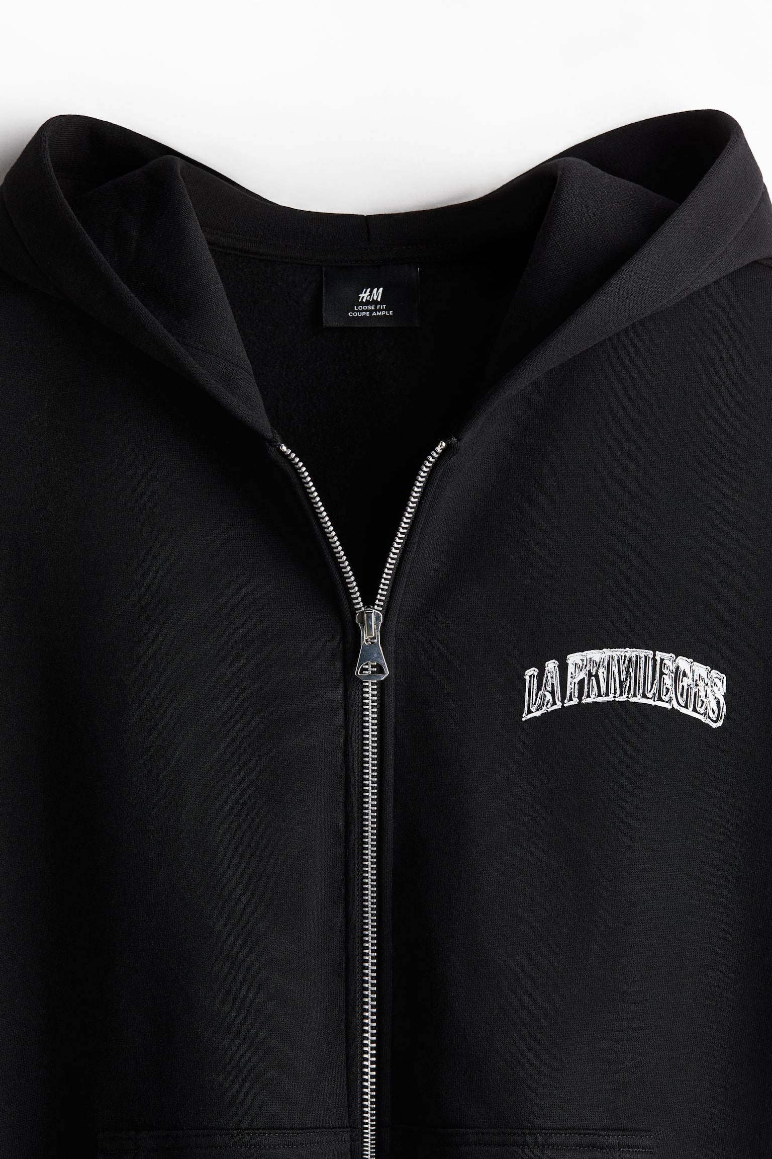 Relaxed Fit Zip-through hoodie - Black/LA Privileges/White/Royale - 4