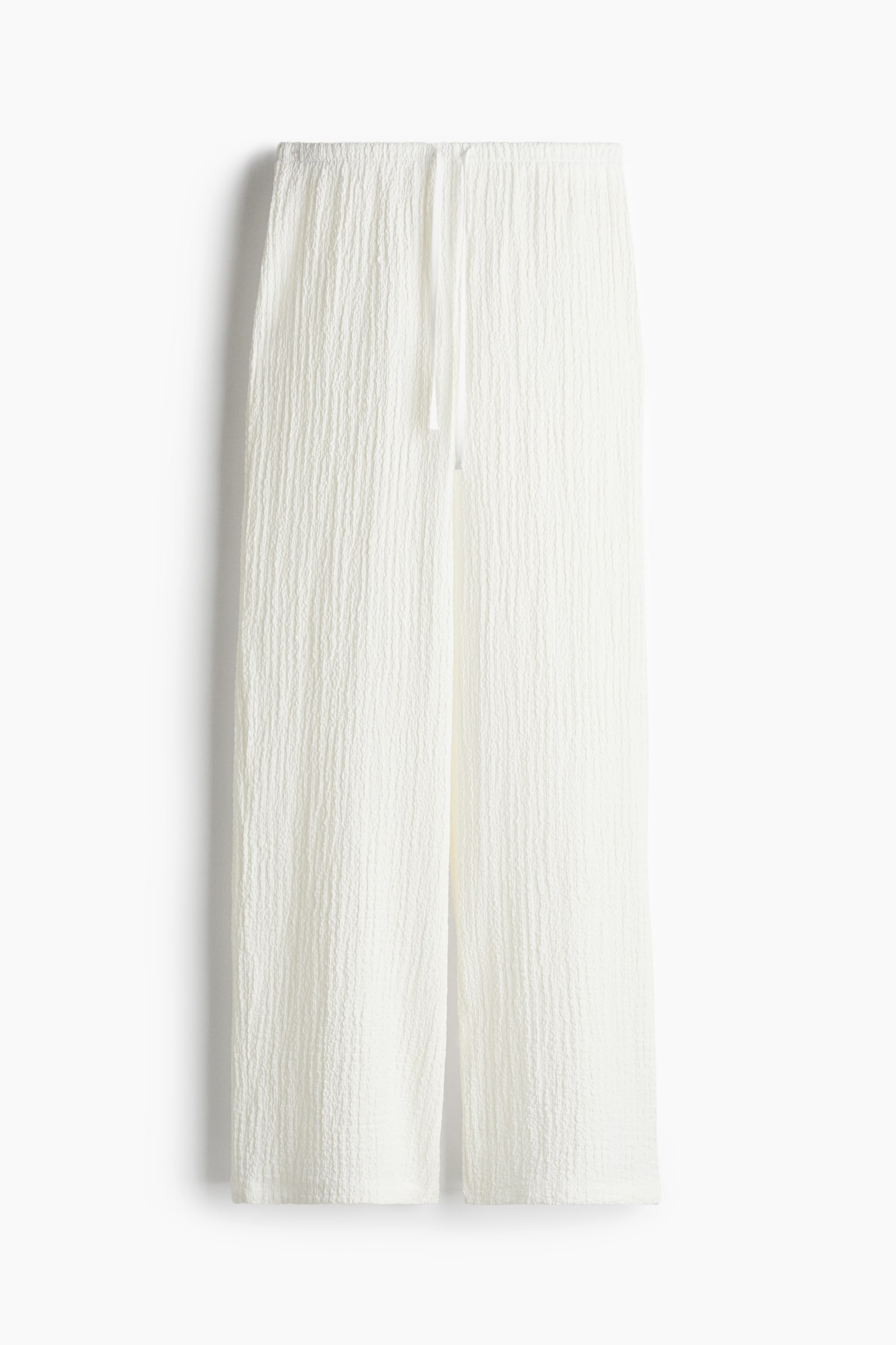 Женские брюки H&M Crinkled Drawstring, цвет: Кремовый