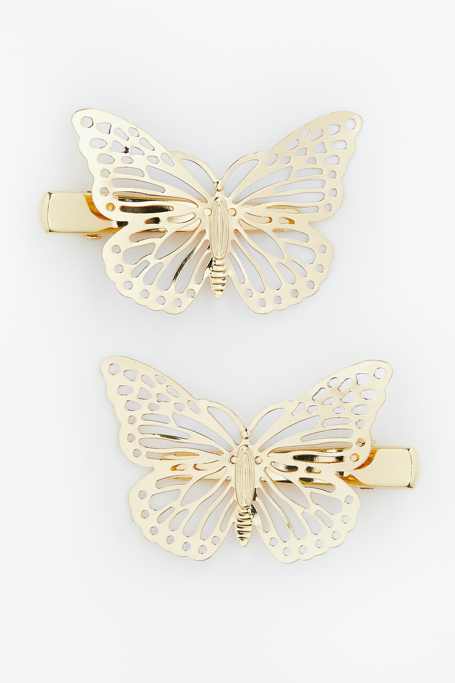 2-pack Hair Clips - Gold colour/Butterfly - 1