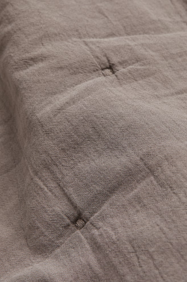 Frill-trimmed bedspread - Greige/Light beige - 4