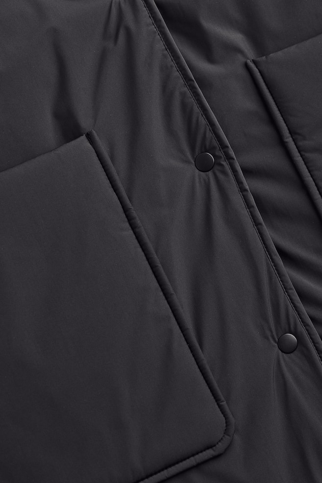 Oversized water-repellent down coat - Black - 4