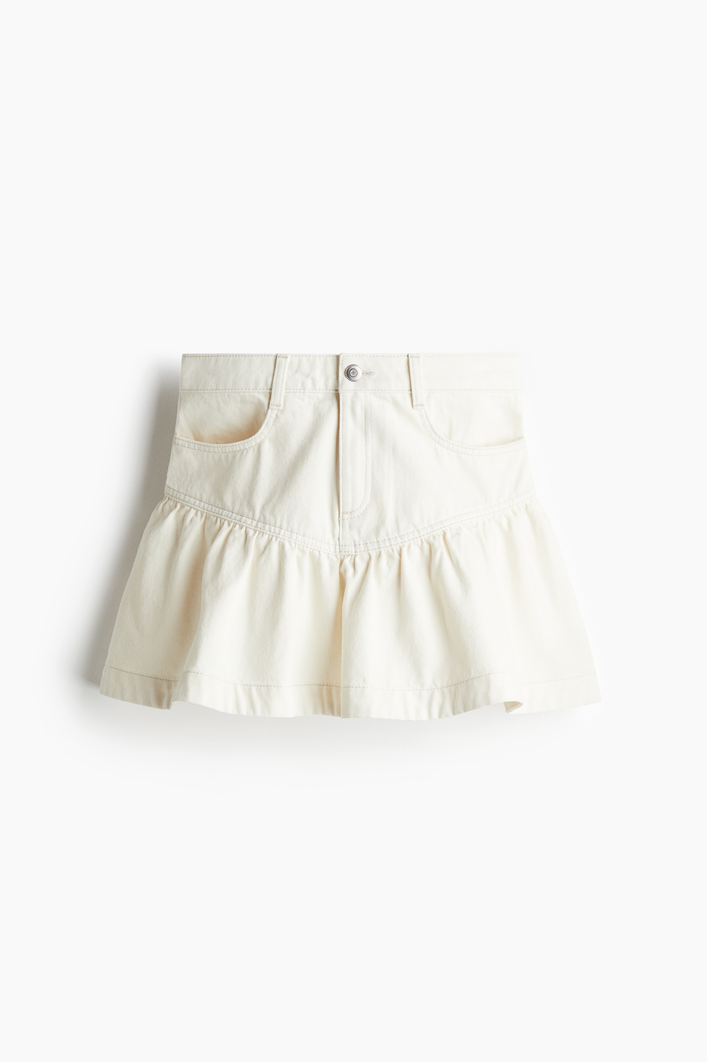 【2回着用】layered peplum denim jumper skirt THE PEPLUM DENIM SKIRT – Fallon's
