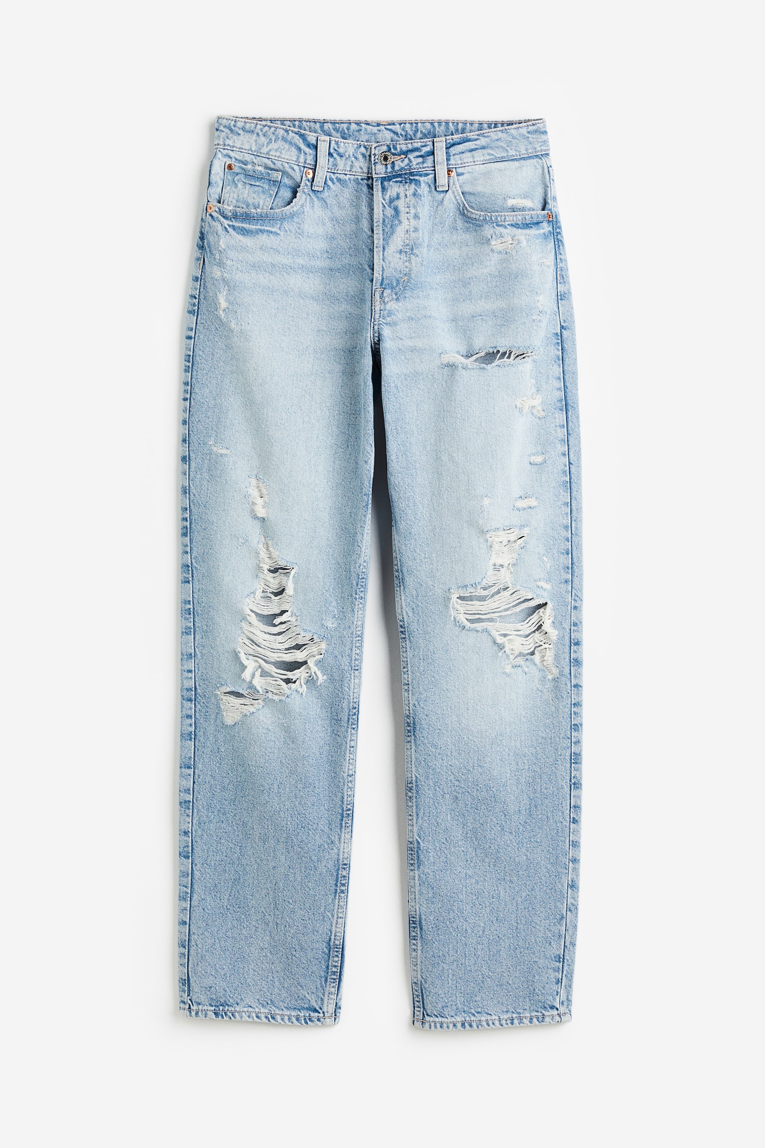 90s Boyfriend Fit High Jeans - Light denim blue - 1