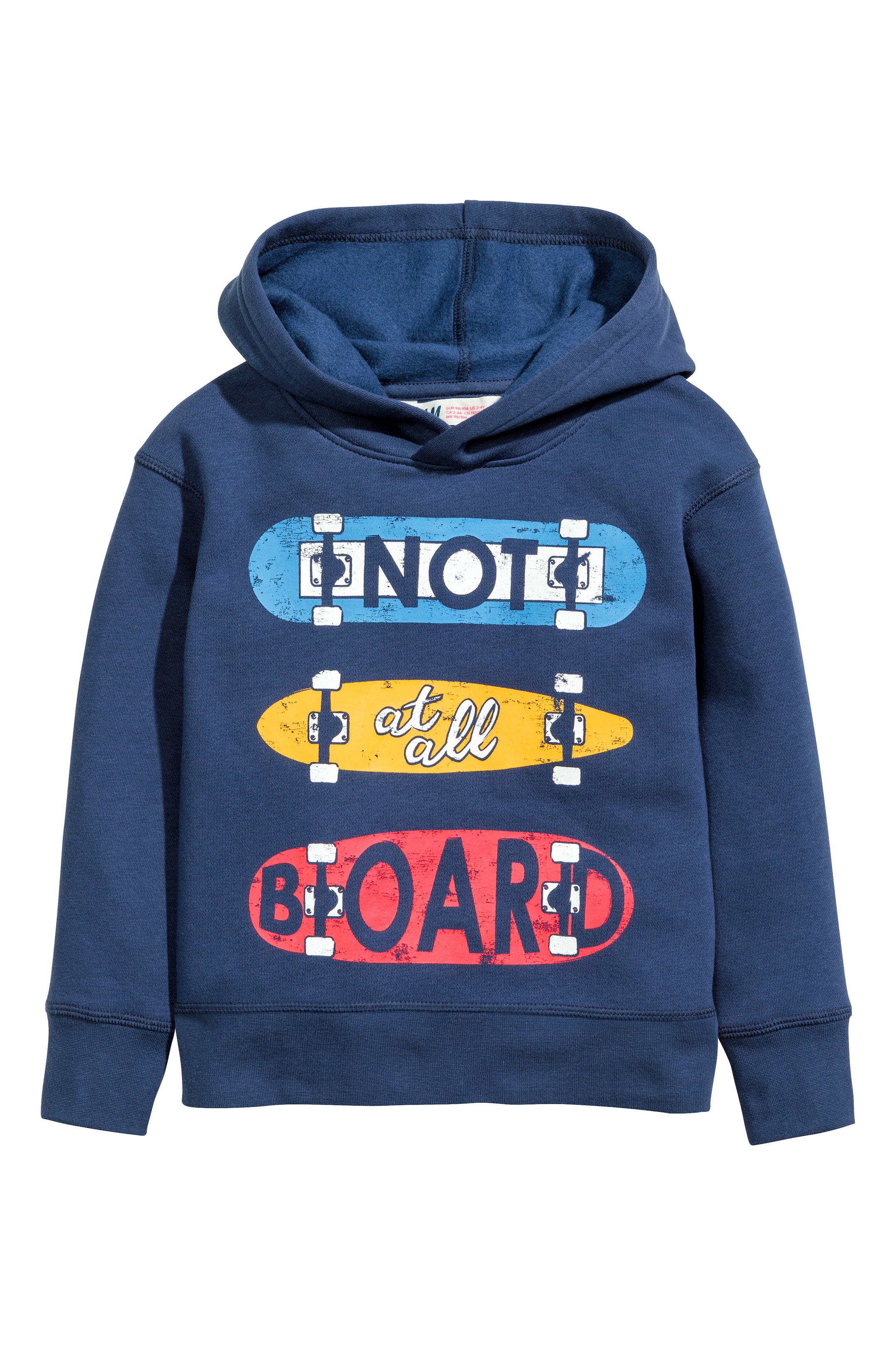 View larger image: Print-motif hooded top - Dark blue - Kids | H&M GB 1