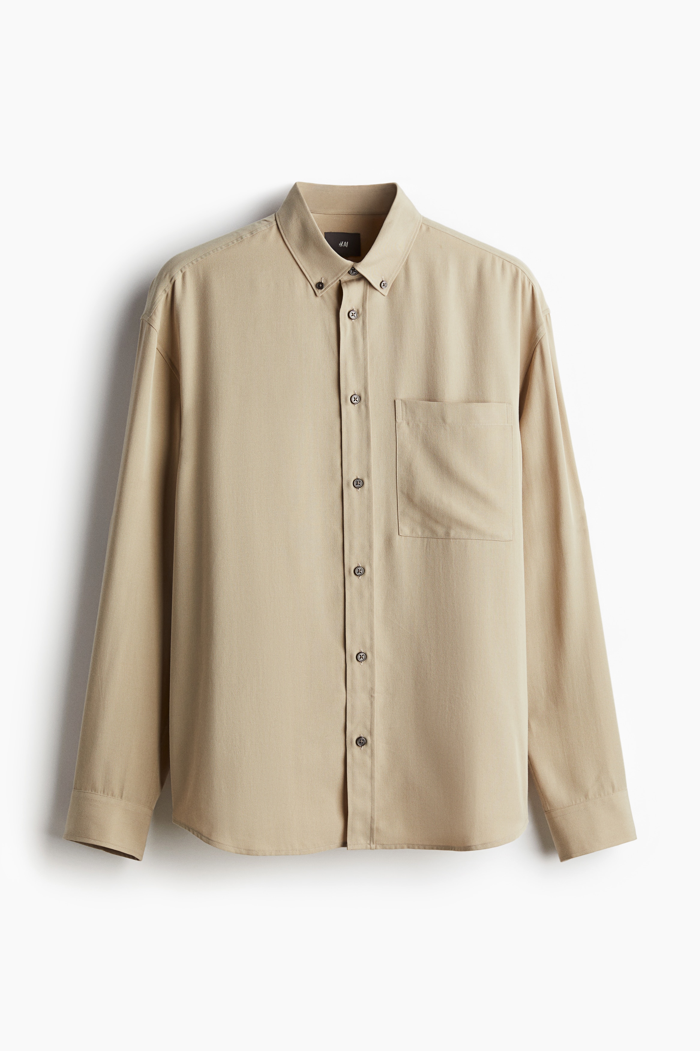 Uomini - Beige Camicia in lyocell Regular Fit - Size: L - H&M