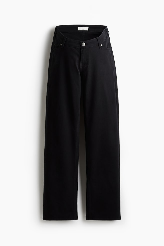 MAMA Before & After Straight Low Jeans - Siyah/Koyu kot grisi - 1