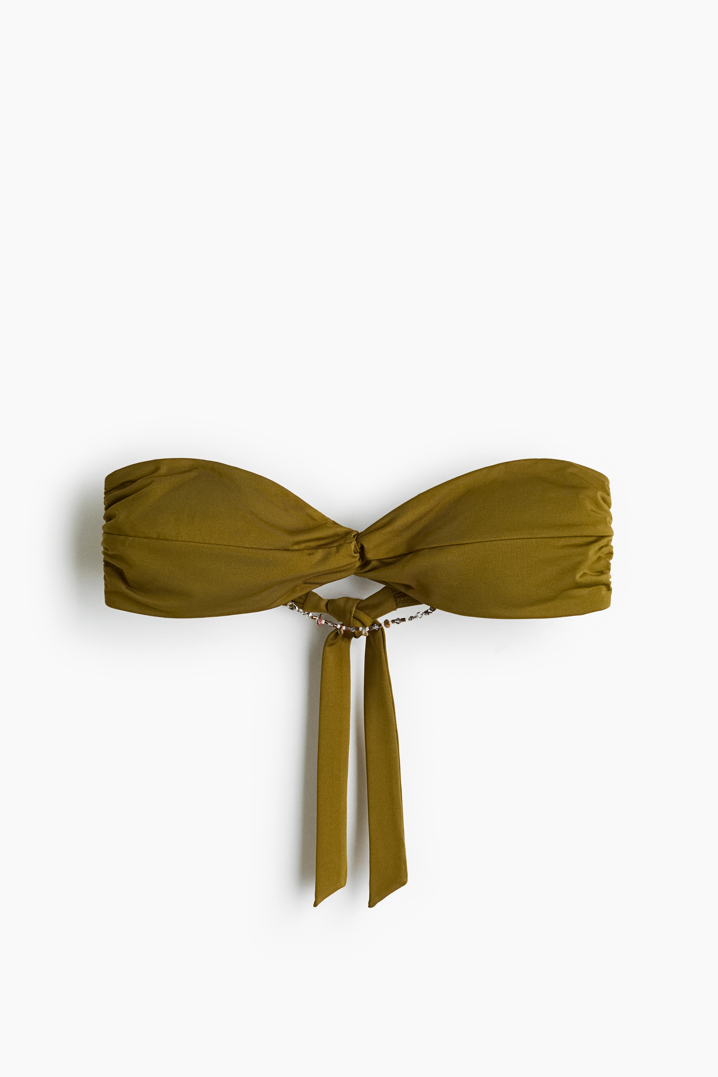 Haut de maillot bandeau - Vert kaki foncé
