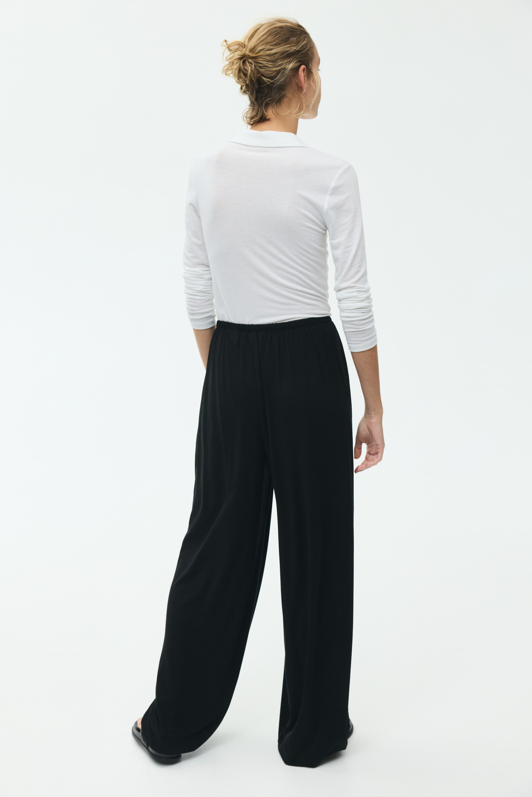 Balloon-Leg Pants with Drawstring