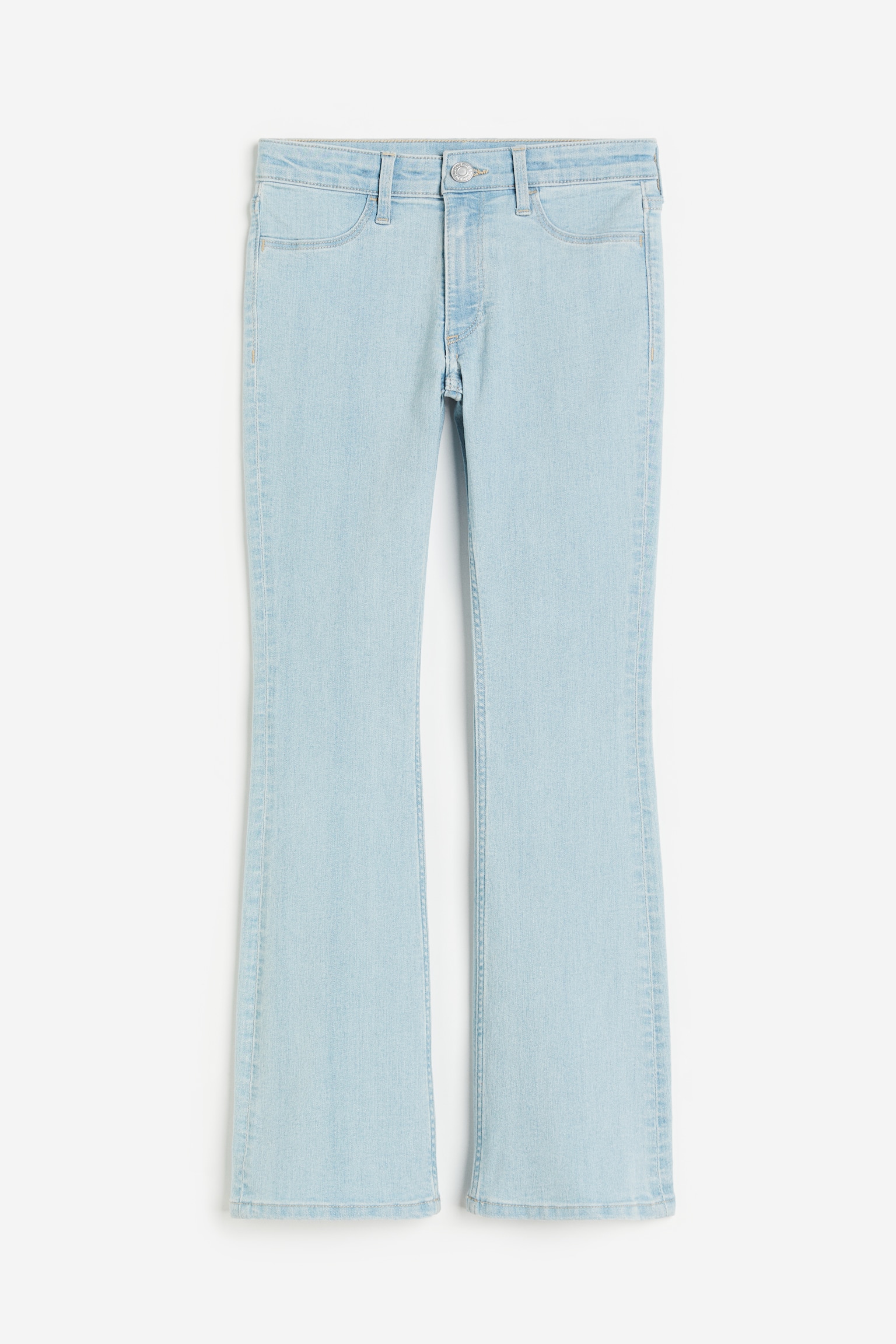 Flared Leg Low Jeans - Light denim blue/Black - 1