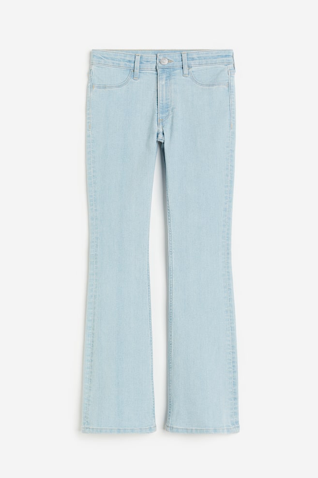 Flared Leg Low Jeans - Helles Denimblau/Helles Denimblau/Schwarz - 1