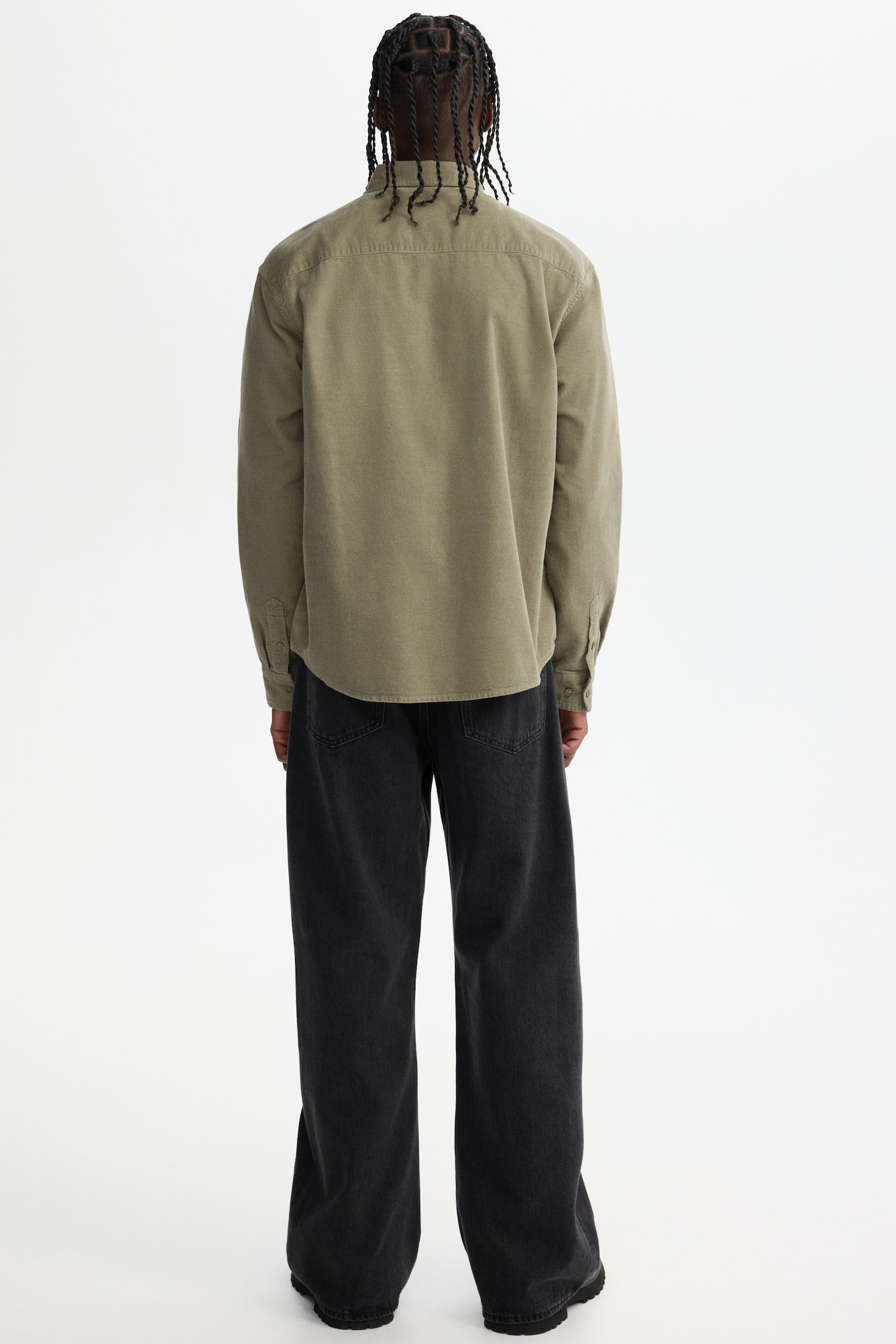 Sztruksowa koszula Regular Fit - Zieleń khaki/Burgundy/Czarny/Brązowy/Granatowy/Jasnobeżowy/Ciemna leśna zieleń/Niebieski - 5