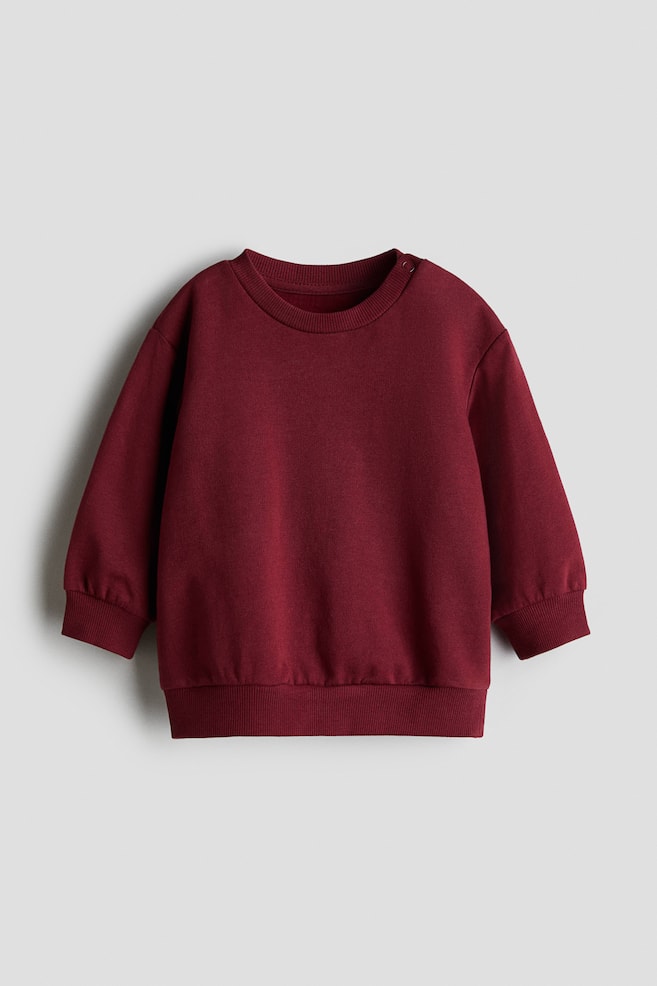 Cotton sweatshirt - Dark red/Light grey marl/Light blue/Light pink/Floral/Light beige/Turtles - 1