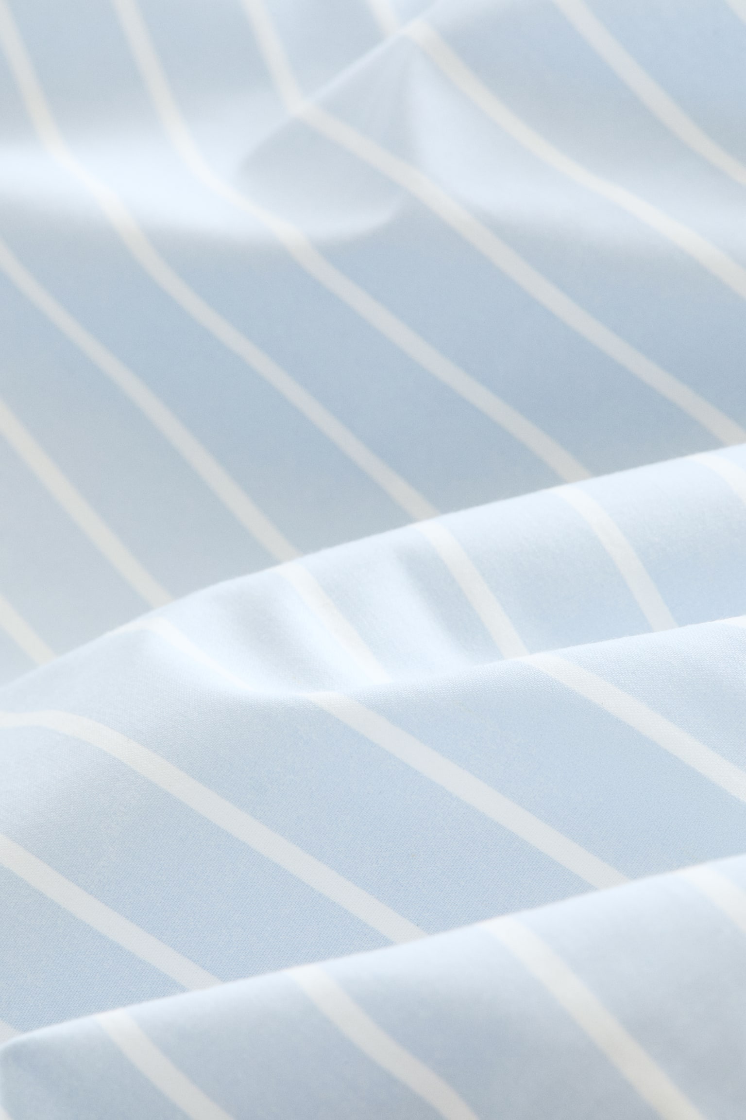Cotton percale cot duvet cover set - Light blue/Striped/Light pink/Striped/Light beige/Striped - 3