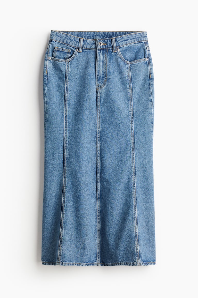 Bohemian flared denim skirt