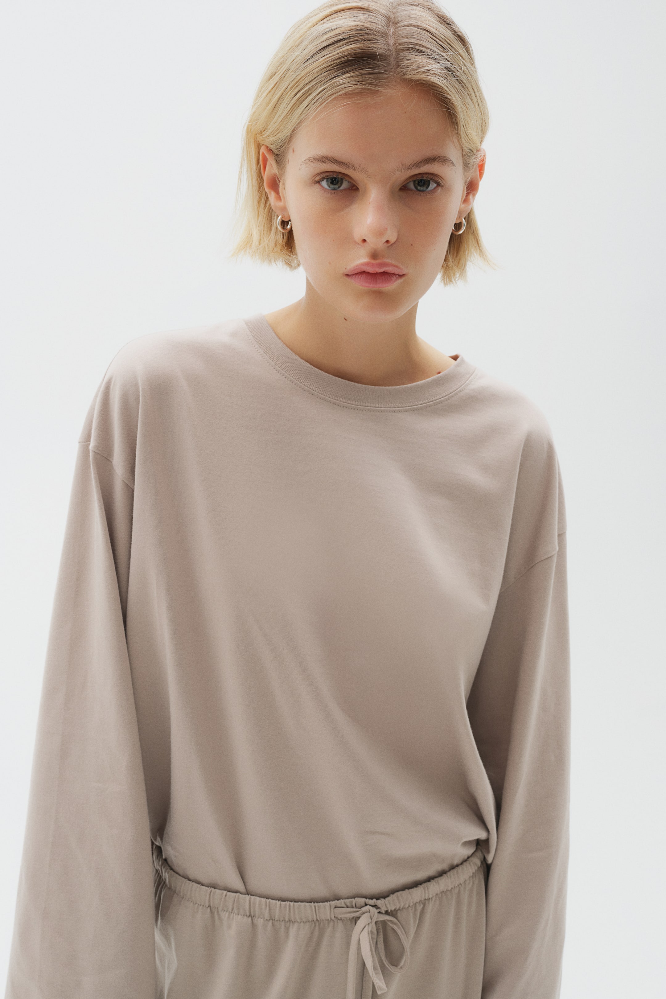 Long-Sleeved Cotton Top