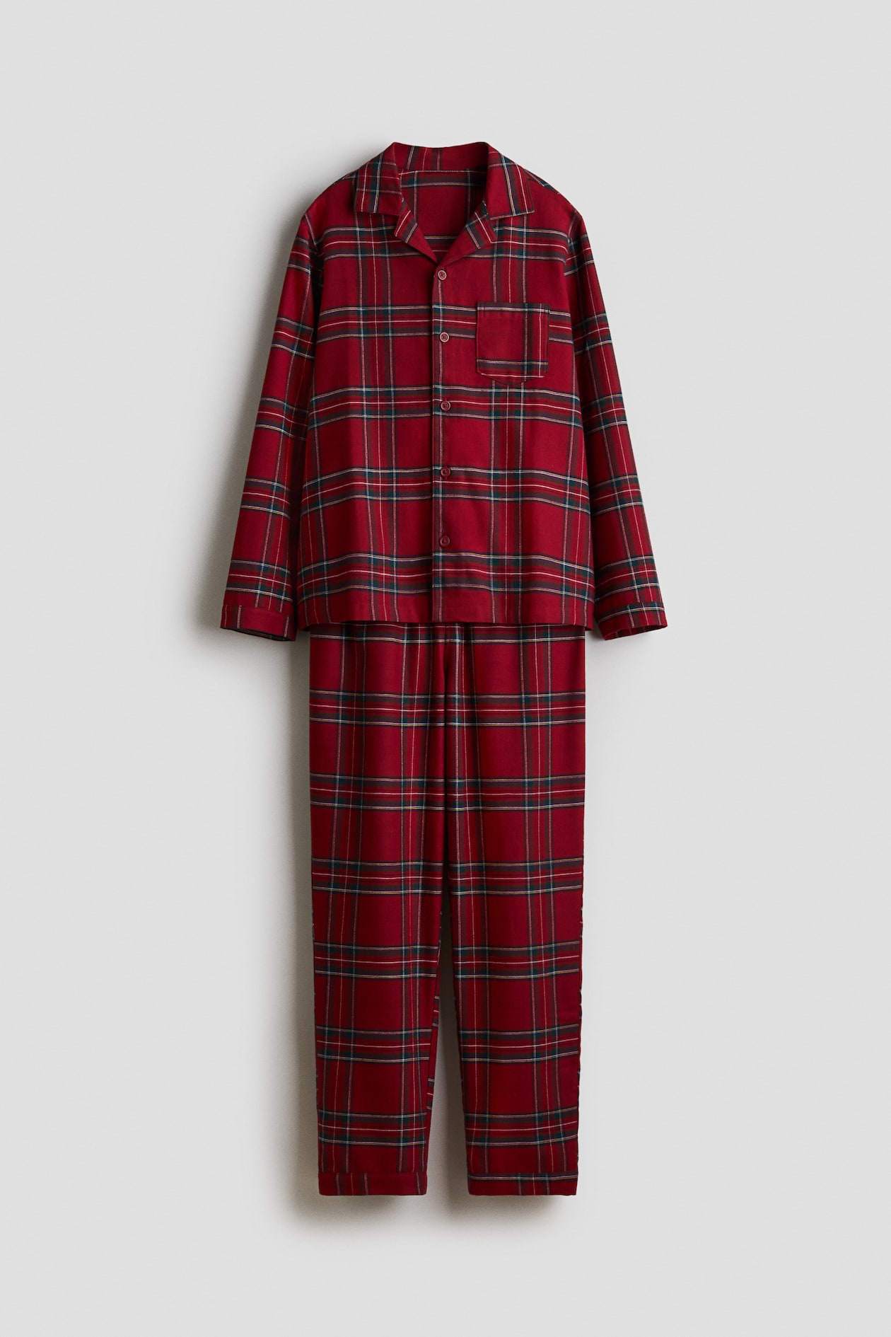 Cotton flannel pyjamas Red/Checked Kids H&M IE