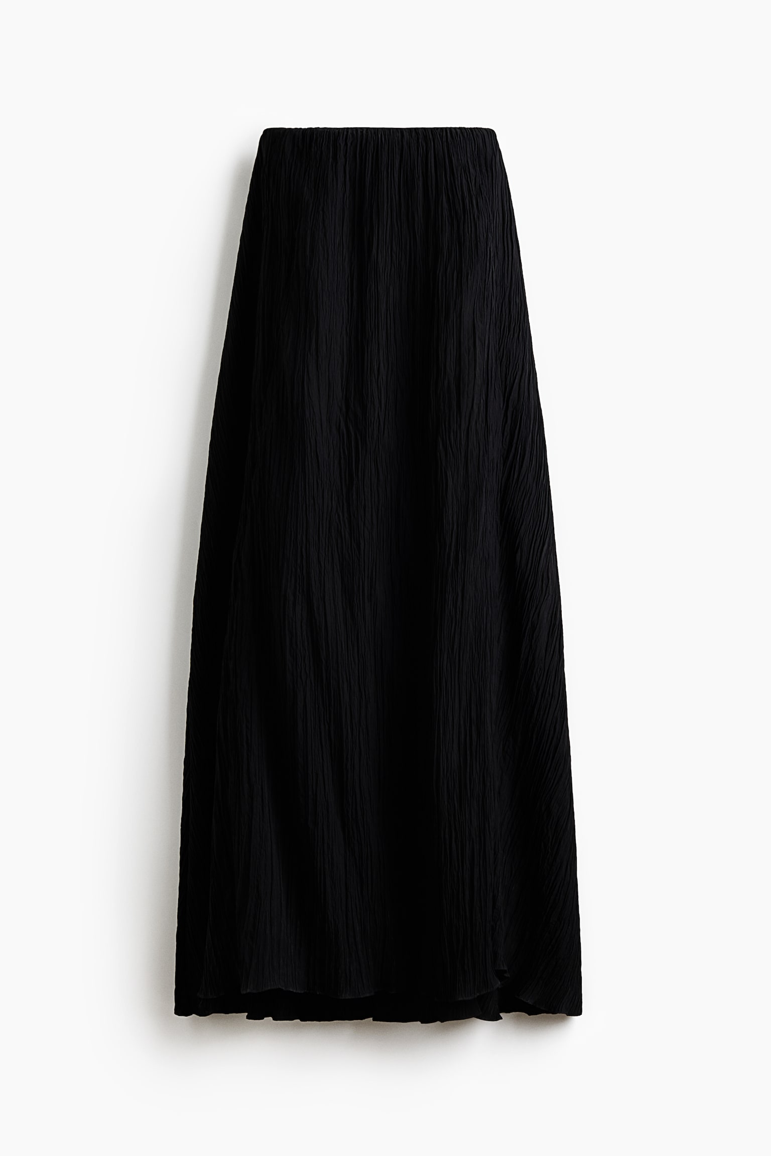 Crinkled bandeau dress - Black - 1