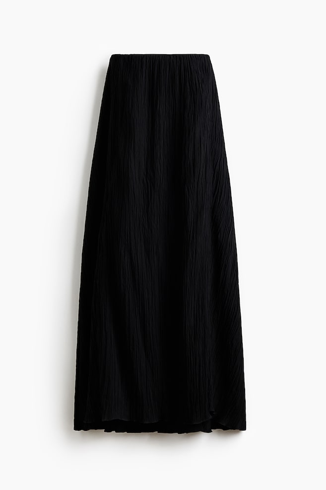 Gecrinkeltes Bandeau-Kleid - Schwarz - 1