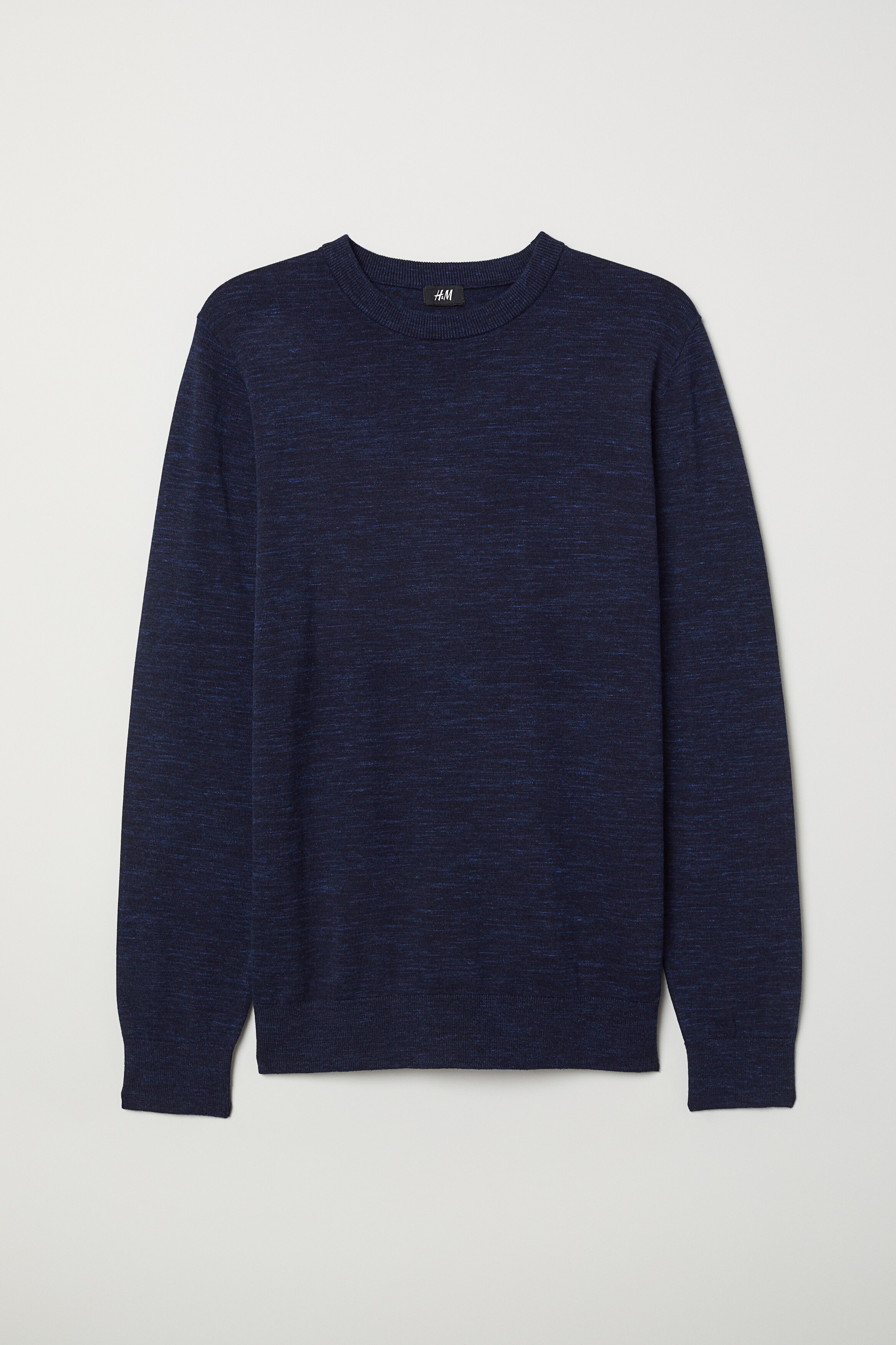 Slim Fit Fine-knit Cotton Sweater - Round Neck - Long sleeve 