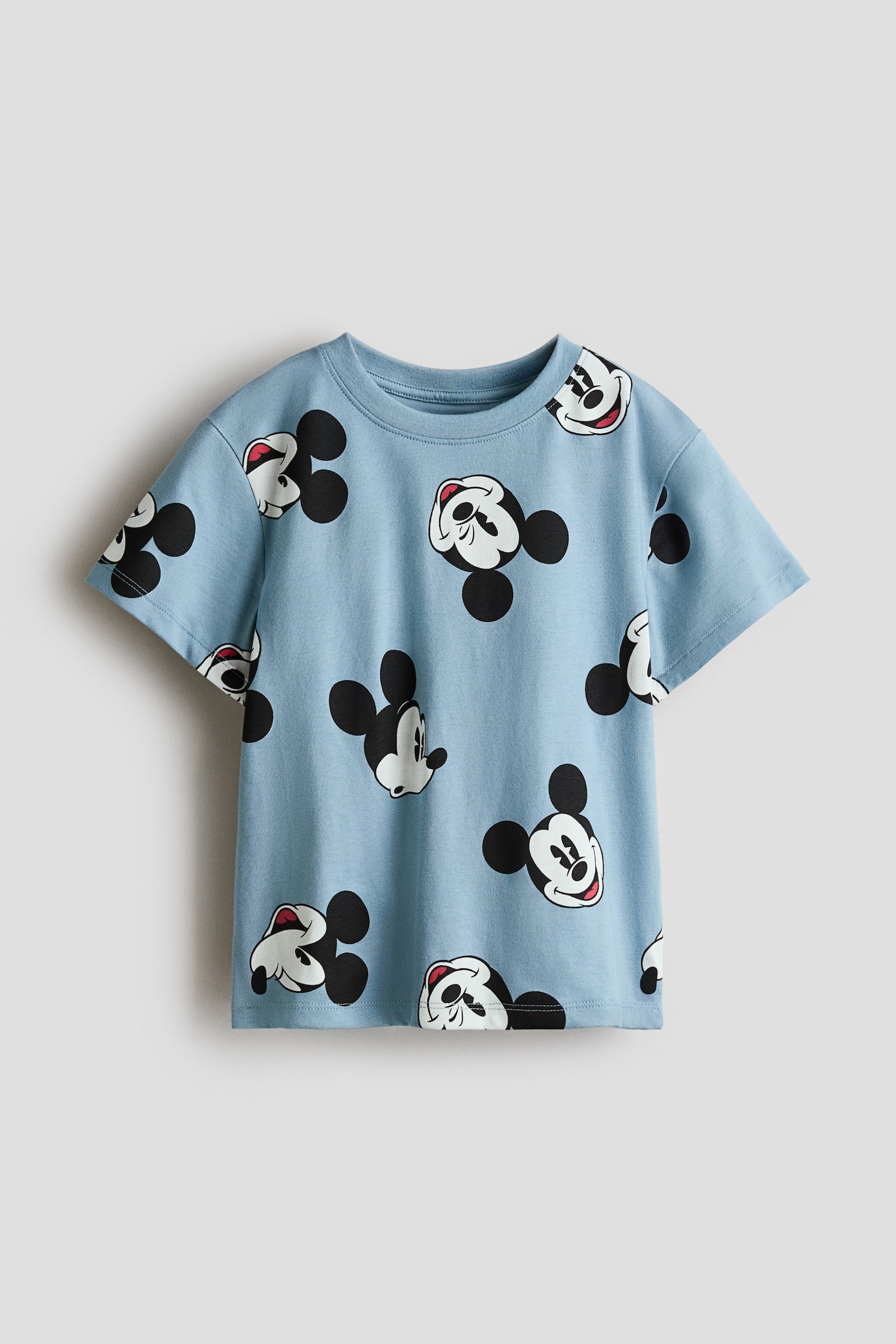 Print-motif cotton T-shirt - Dusty blue/Mickey Mouse/Cream/PAW Patrol/Light blue/Minions/White/Minecraft/Dark grey/Mickey Mouse