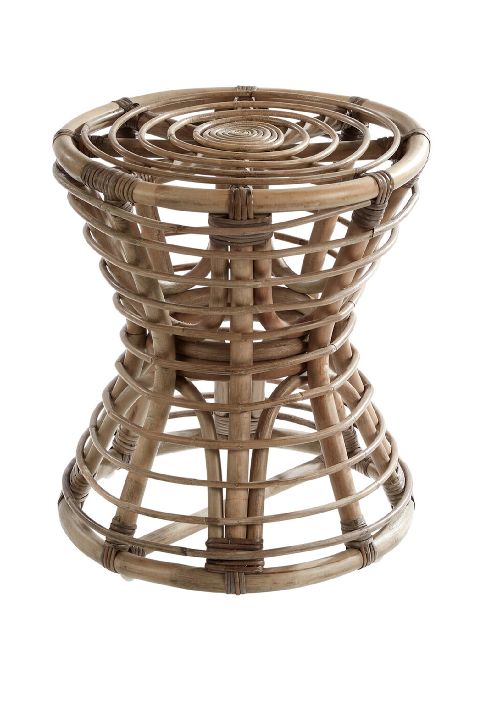 Maka Grey Rattan Stool - Brown - 6