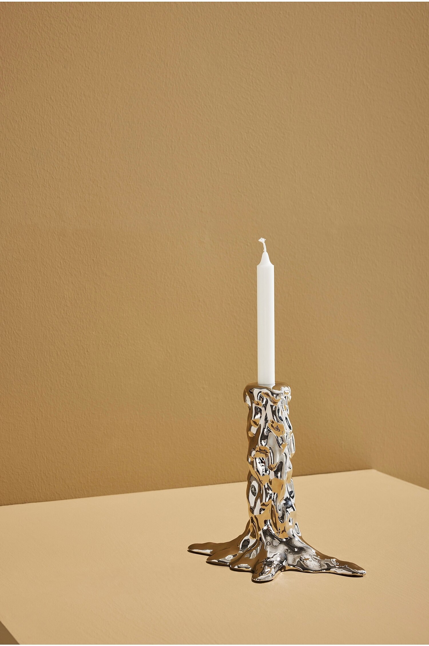 Bearnie Ljusstake Stor - Krom/Glossy Svart