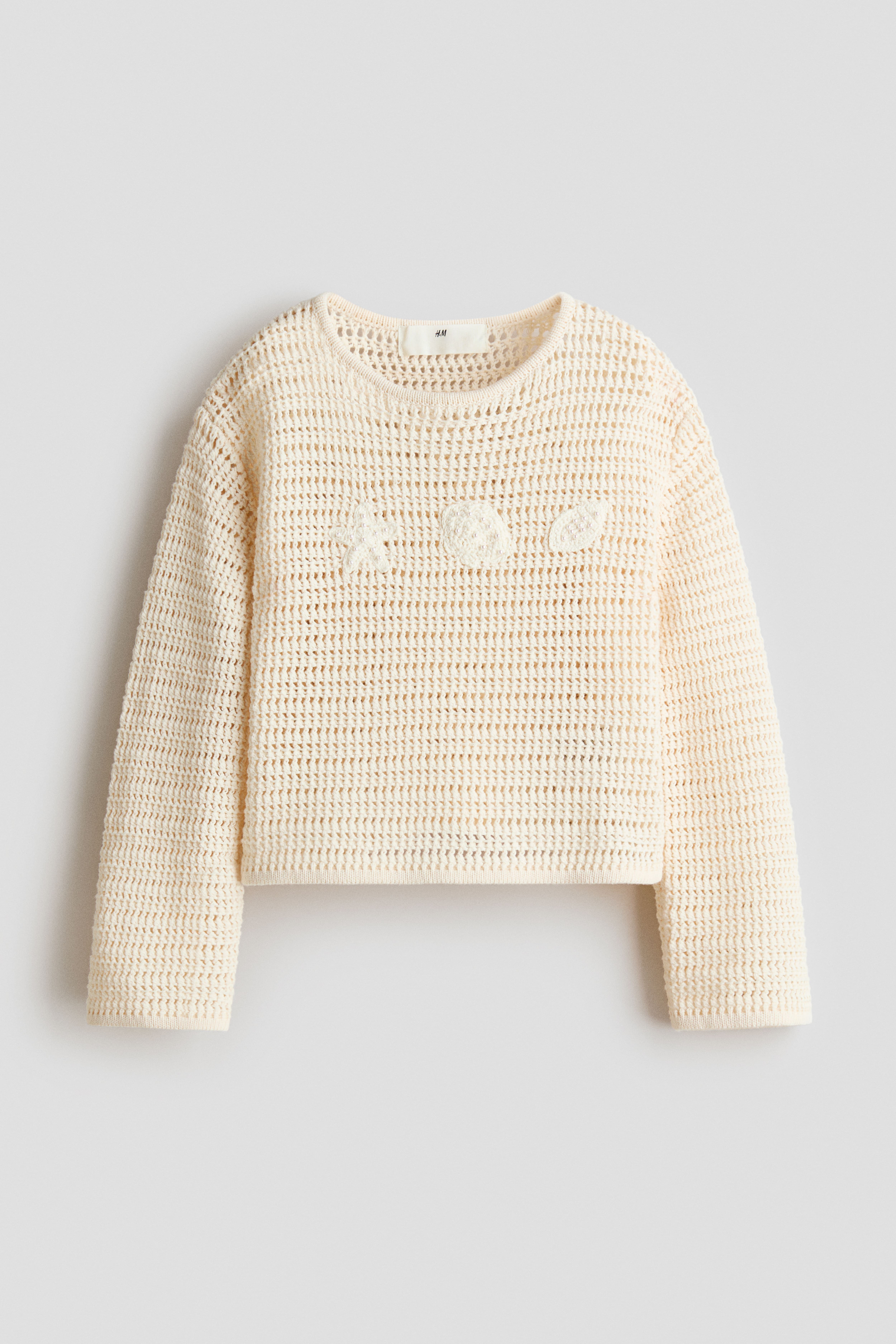 Crochet-Look Cotton Top