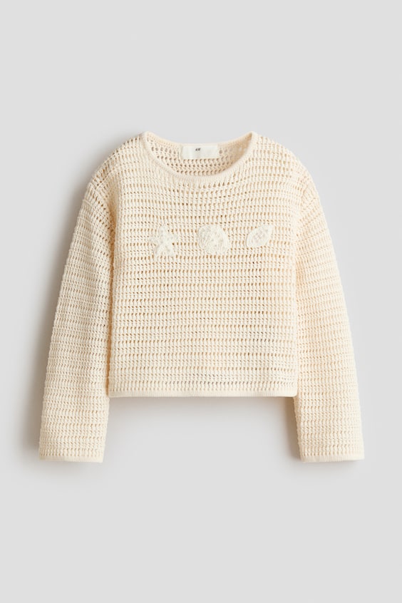 Детские топы H&M Crochet-Look Cotton Top