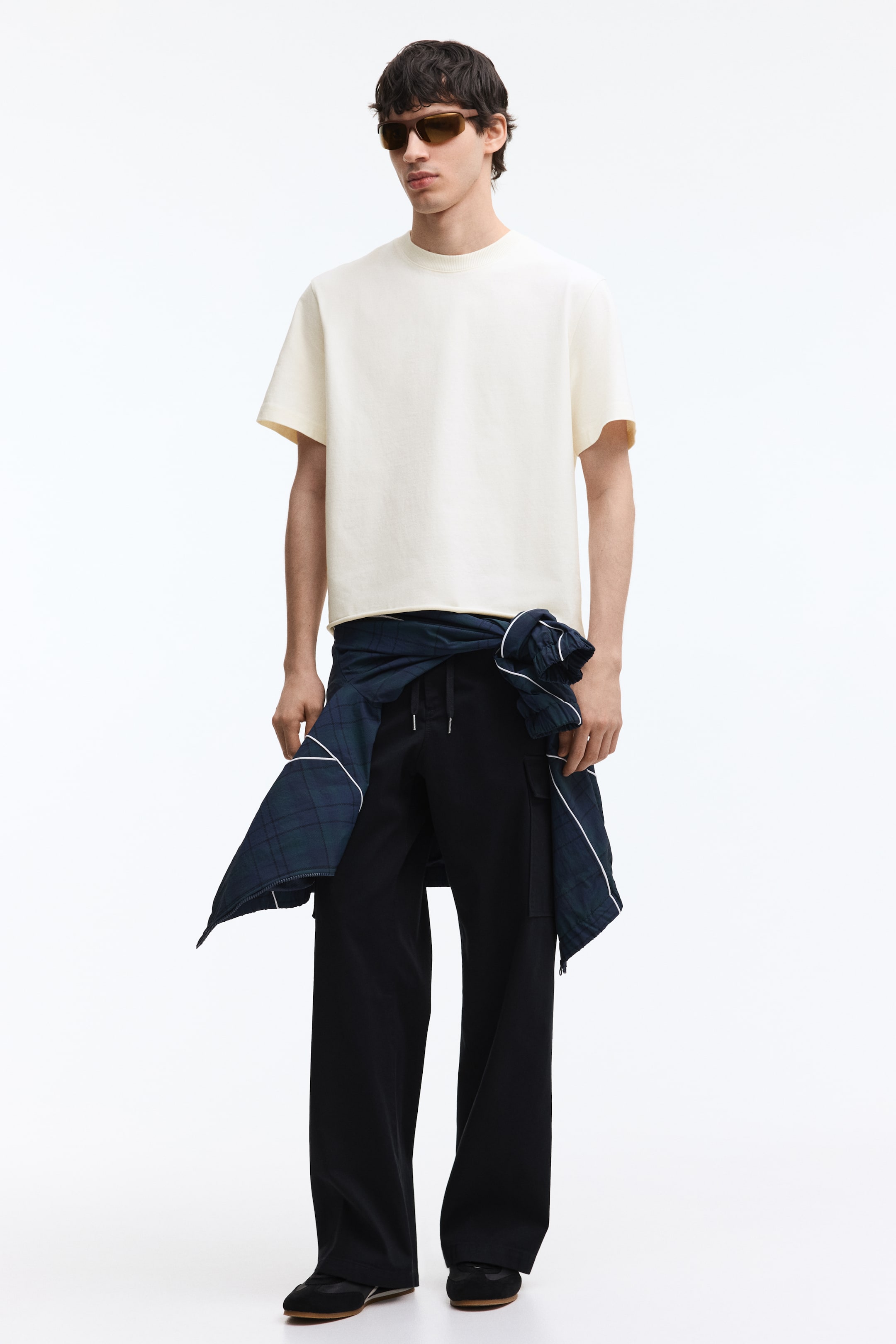 Мужские футболки H&M Regular-Fit Washed T-Shirt — фото 4