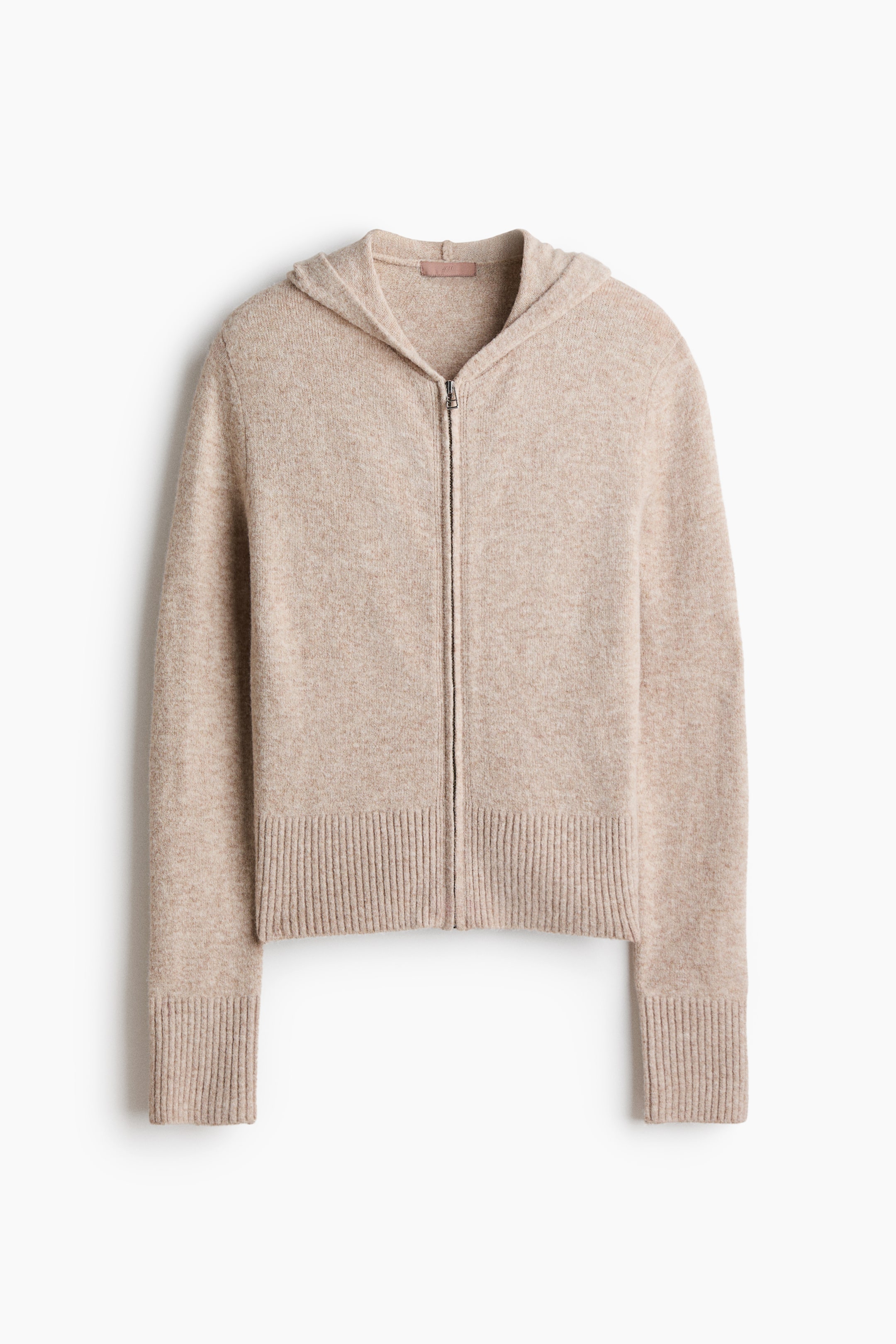 Veste à capuche en tricot fermeture éclair