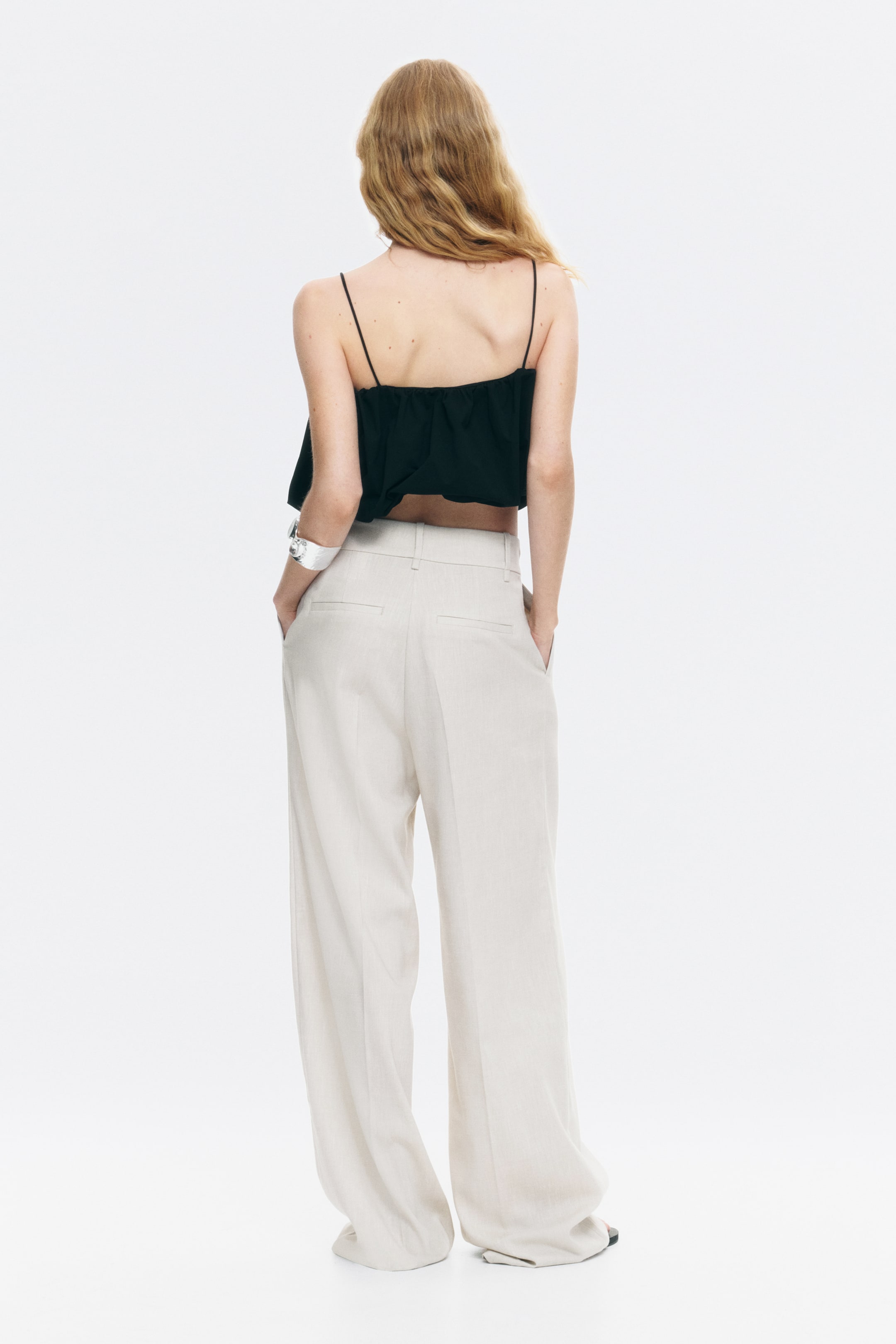 Pantalon sur mesure à jambes larges