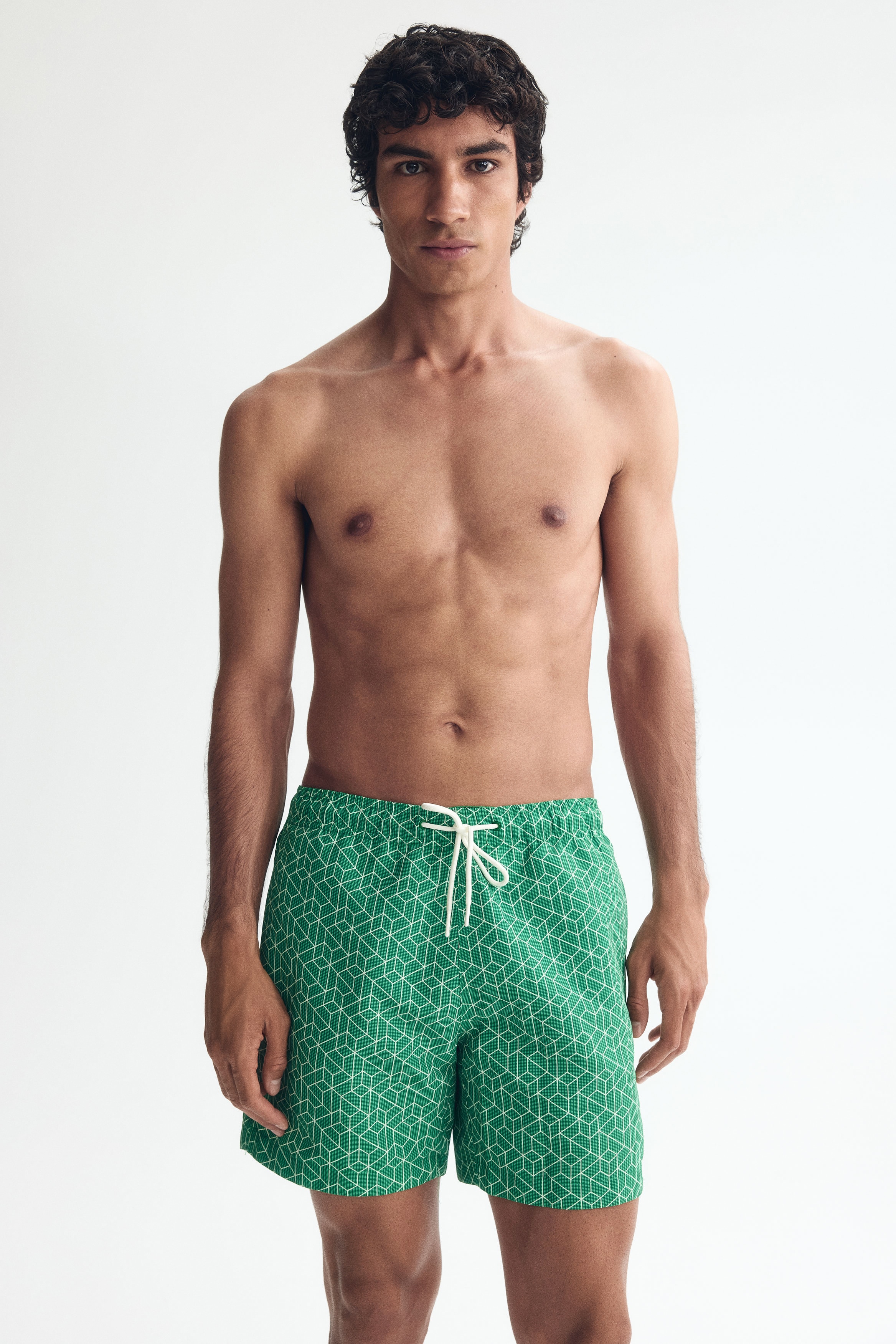 Patterned swim shorts - Grün/Gemustert/Schwarz/Gemustert/Dunkelbraun/Gemustert/Grün/Gemustert/Weiß/Gemustert/Braun/Leopardenprint/Schwarz/Gemustert/Marineblau/Gemustert/Marineblau/Gemustert/Braun/Gemustert