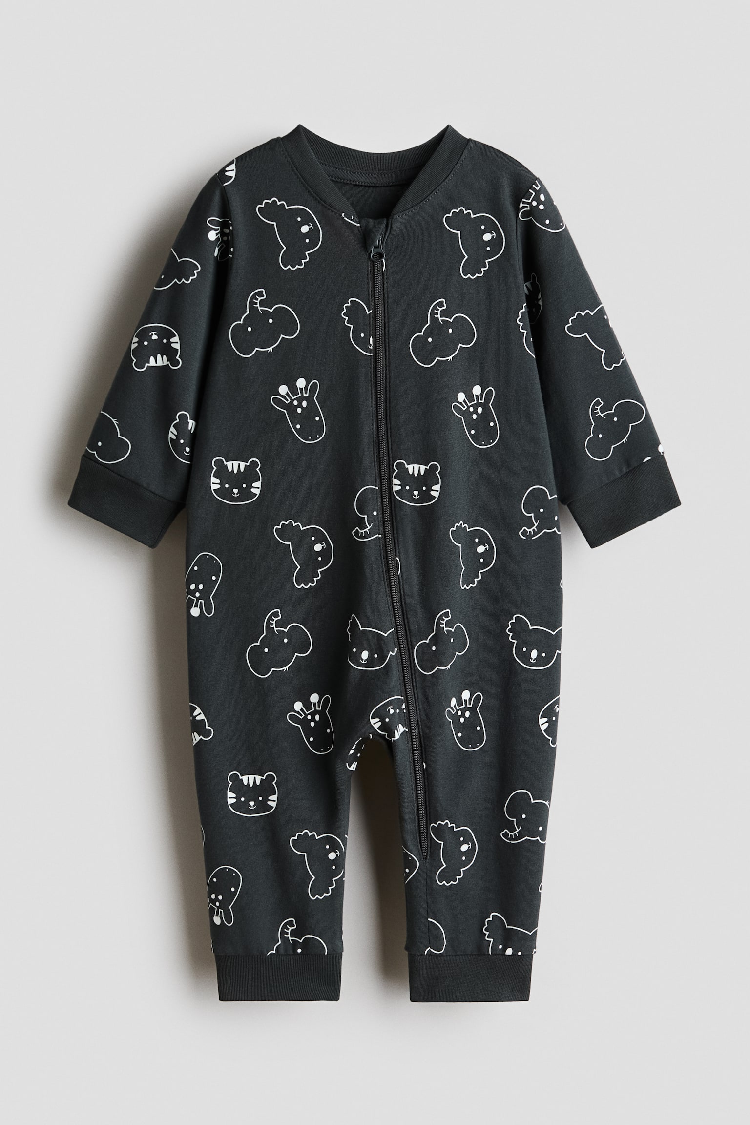 Patterned sleepsuit - Dark grey/Animals/Cream/Hot air balloons/Light pink/Cherries/White/Bears/White/Cherries/White/Teddy bears/White/Floral