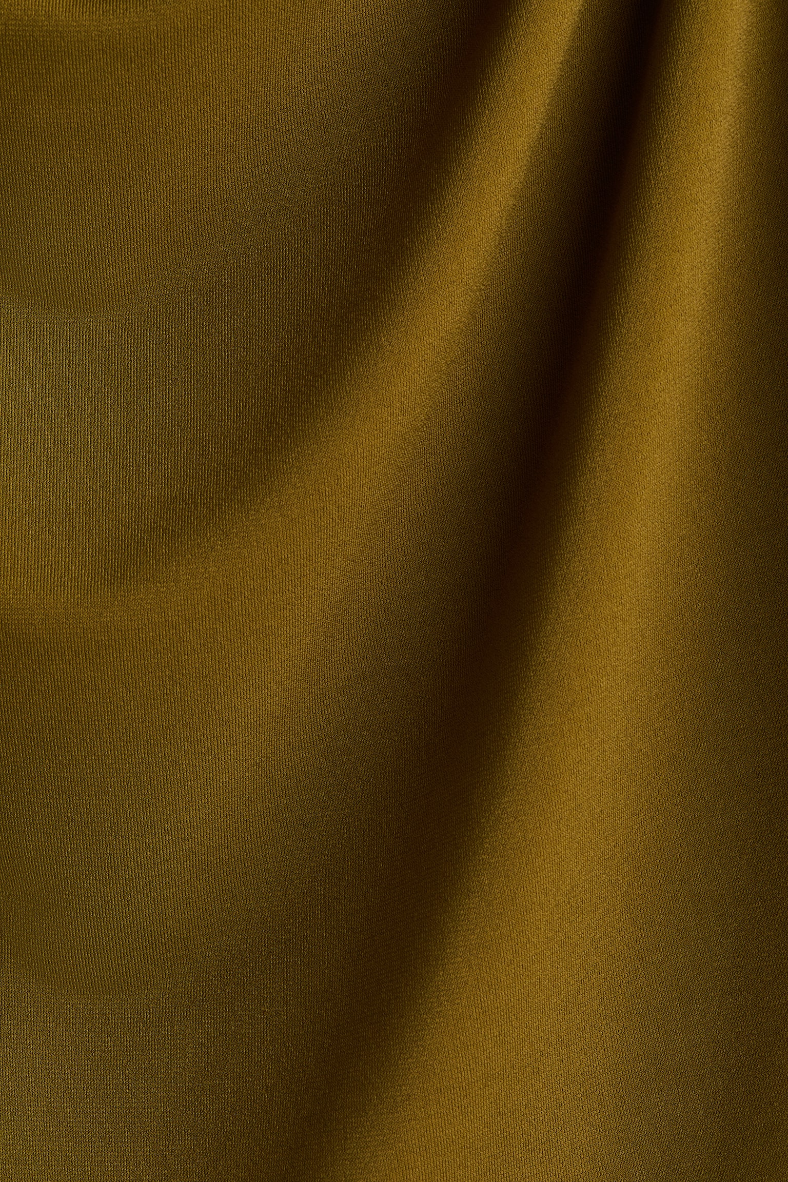 Cowl-neck jersey dress - Golden olive - 3