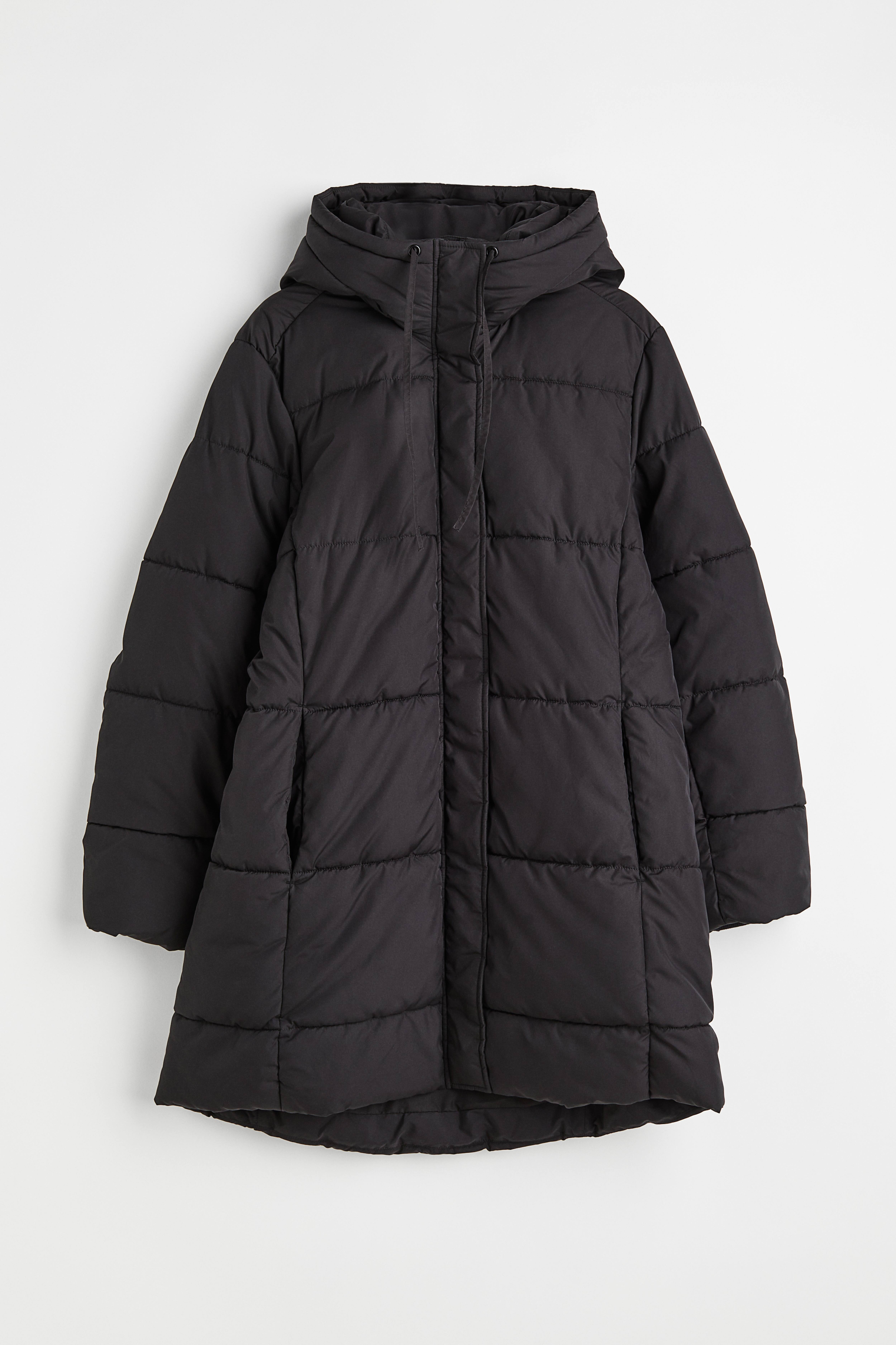 Black puffer jacket women's h&m online