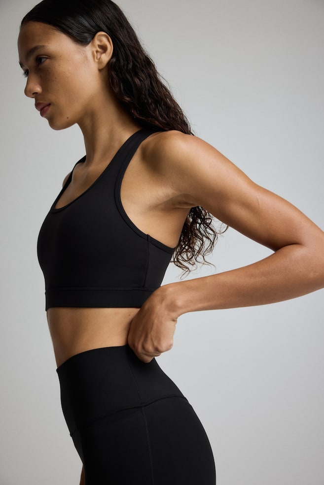 Medium Support Sports Bra with SoftMove™ - Black/Mid blush pink/Steel blue/White/Warm brown - 1