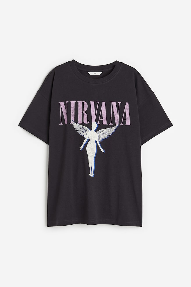Oversized T-shirt med tryk - Mørkegrå/Nirvana/Creme/The Rolling Stones/Mørkegrå/NFL/Creme/Harvard/dc/dc/dc/dc/dc/dc/dc/dc/dc/dc/dc/dc/dc/dc/dc/dc/dc - 2