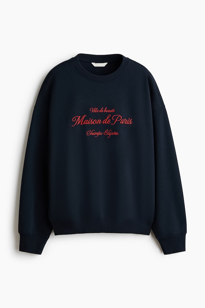 Sudadera de corte holgado - Azul marino/Maison de Paris/Azul marino/Rayas blancas/Verde/Le Marais - 1