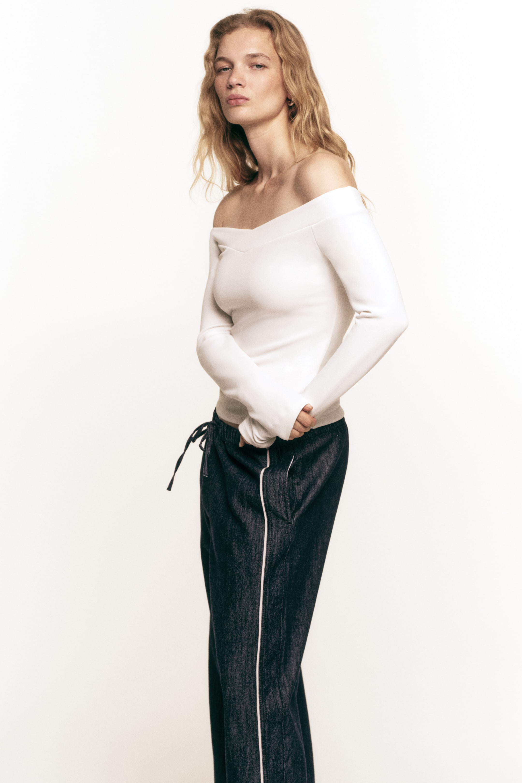 Denim Drawstring Pants