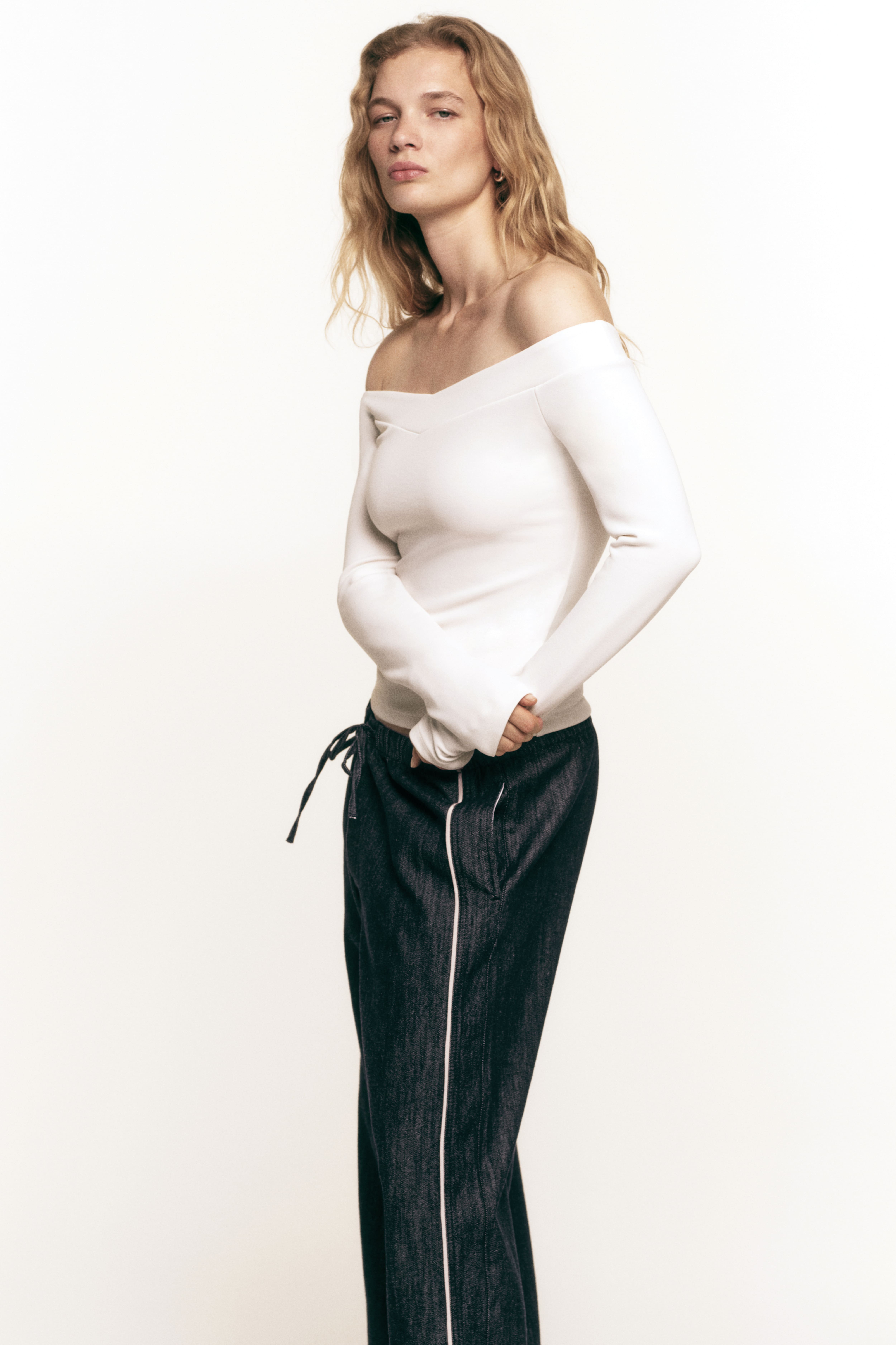 Denim Drawstring Pants