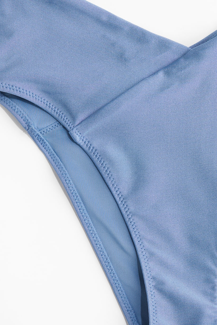 Women's Blue High Waist Cheeky Bikini bottoms | H&M GB