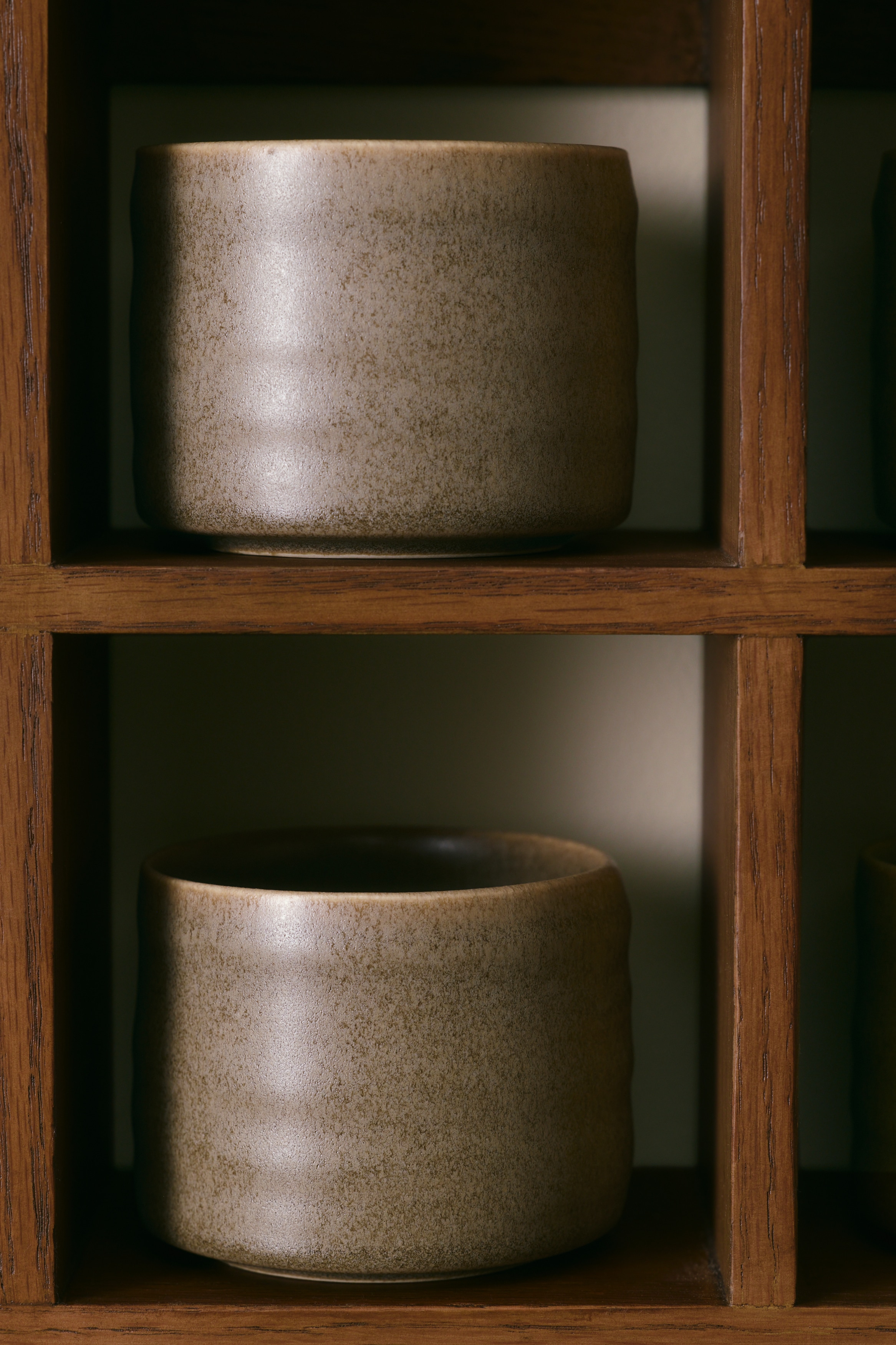 Cană din gresie ceramică - Taupe/Bej/Caisiu