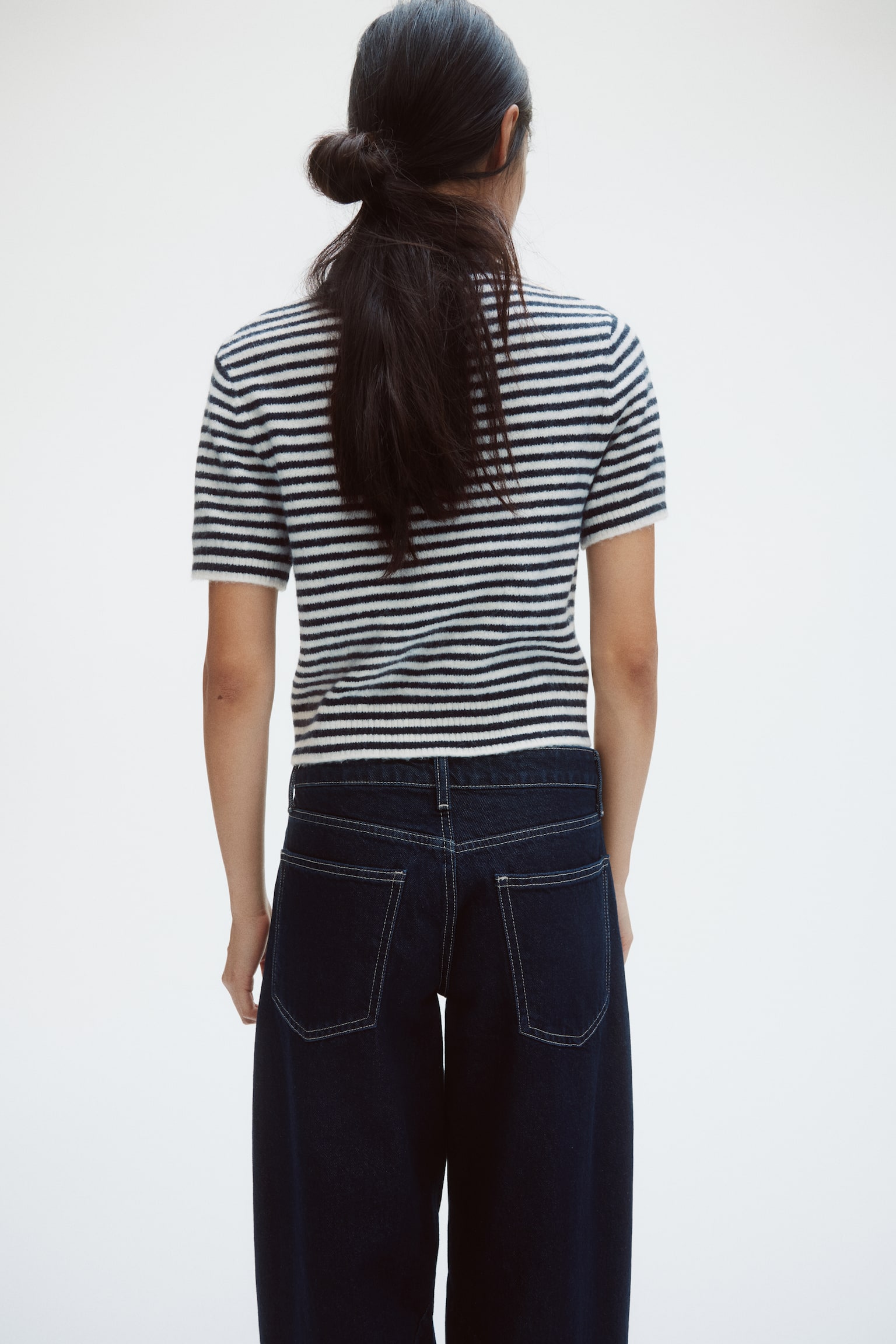 Áo polo dệt kim - Màu xanh tím than/Bambi - 3