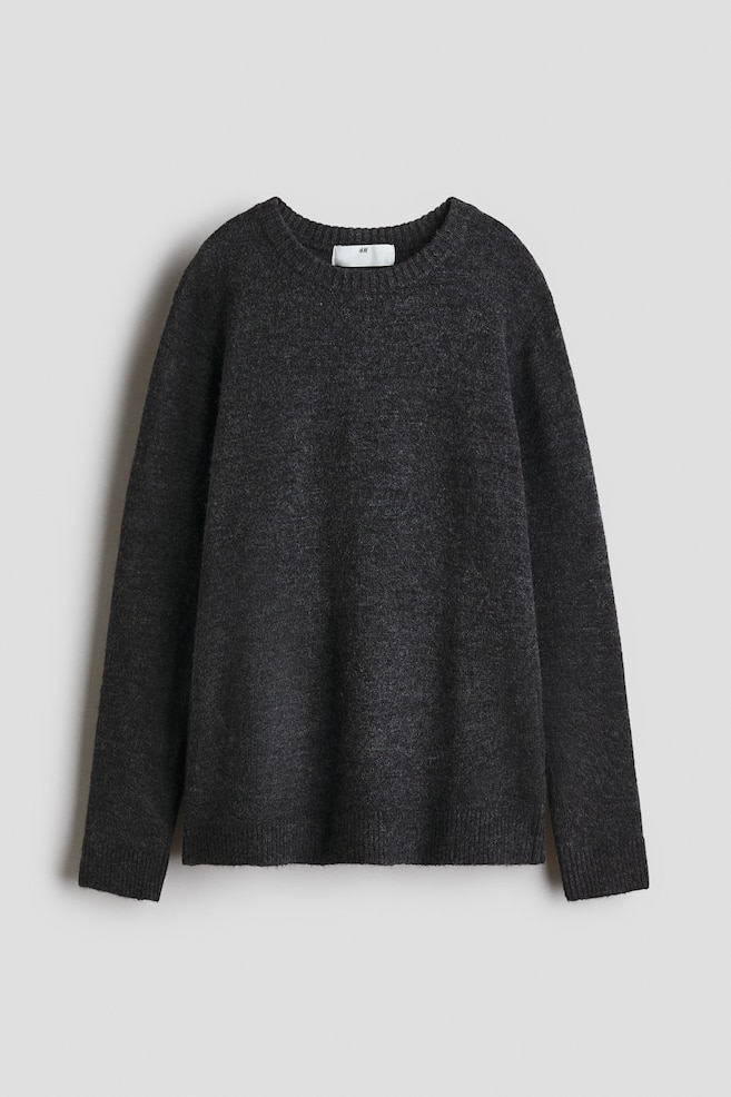 Pullover in maglia - Grigio antracite/Blu - 1