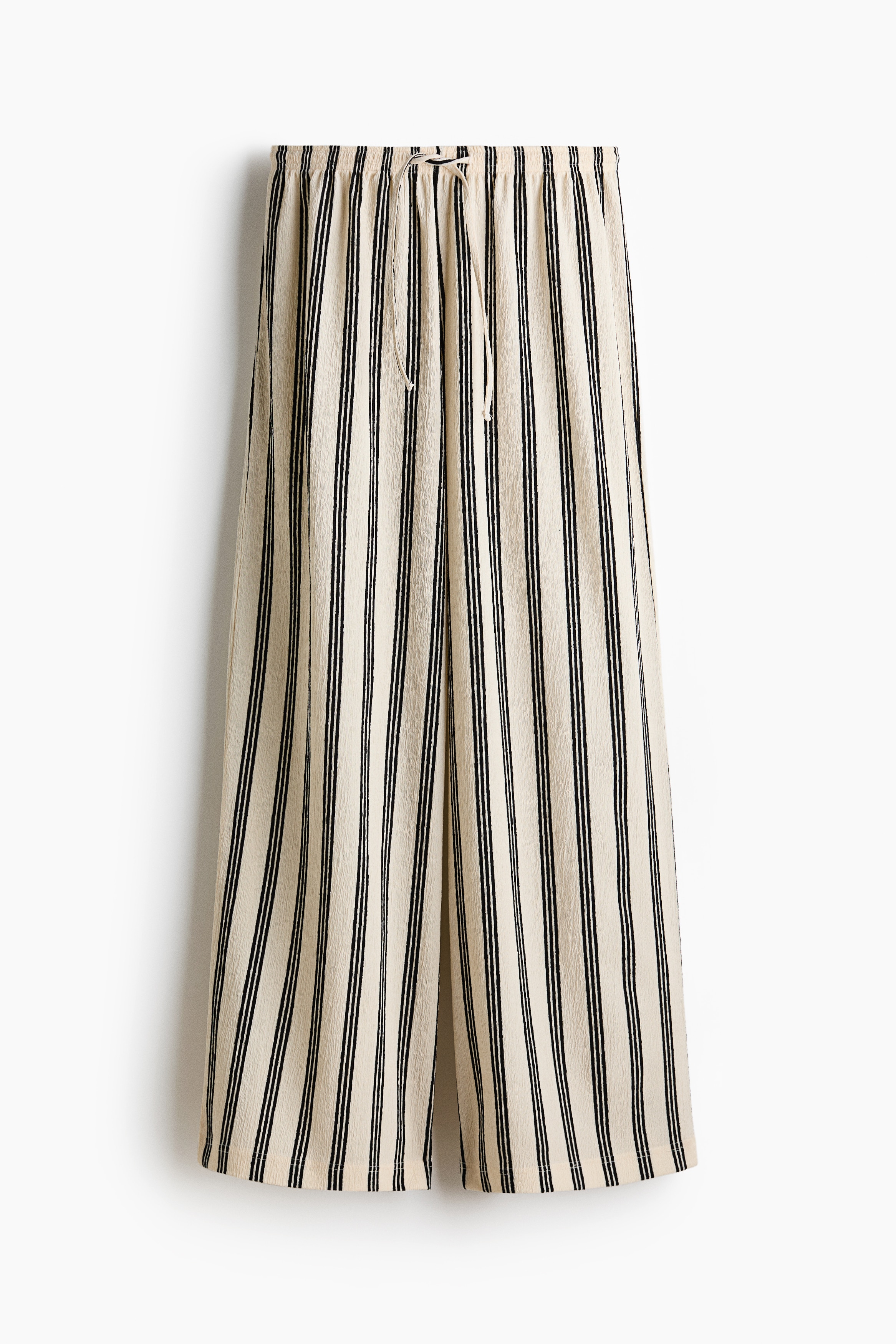 Textured Jersey Pants - Cream/striped/Burnt orange/Rust brown/Dark brown/patterned