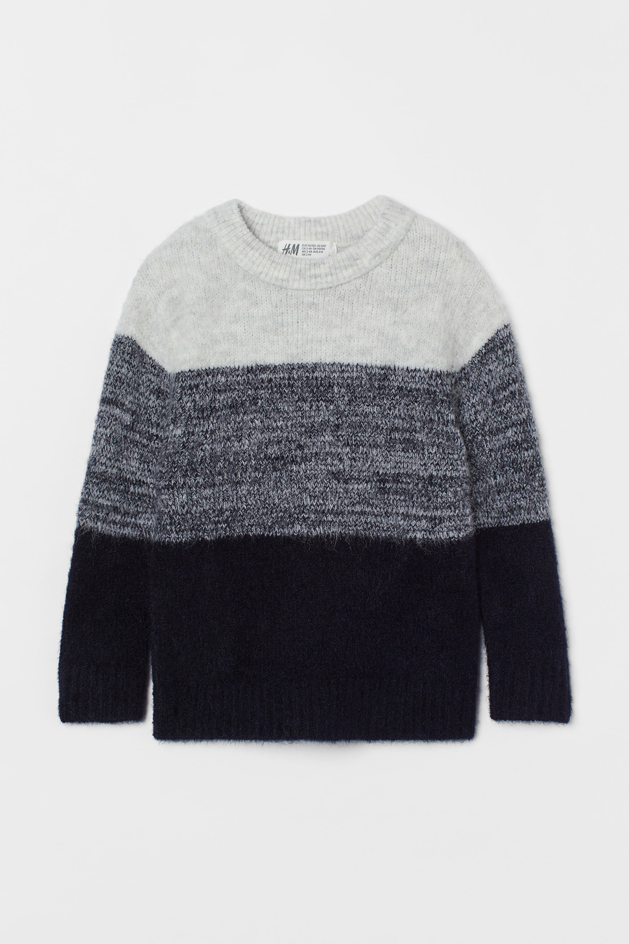 Sweater - Navy Blue Color-block - Kids 