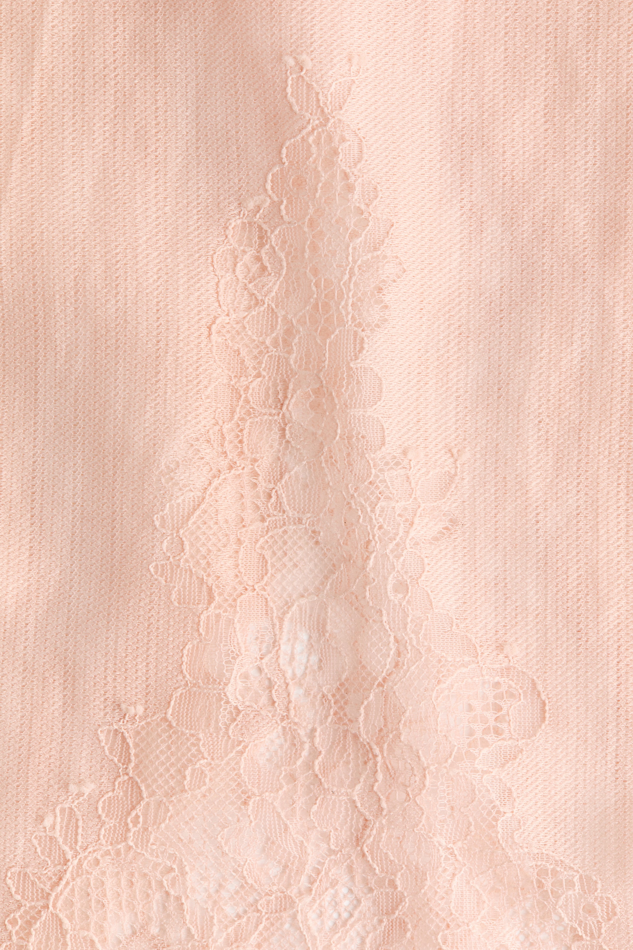 Büyük resmi görüntüle: Lace-trimmed strappy top - Açık şeftali pembesi - KADIN | H&M TR 2