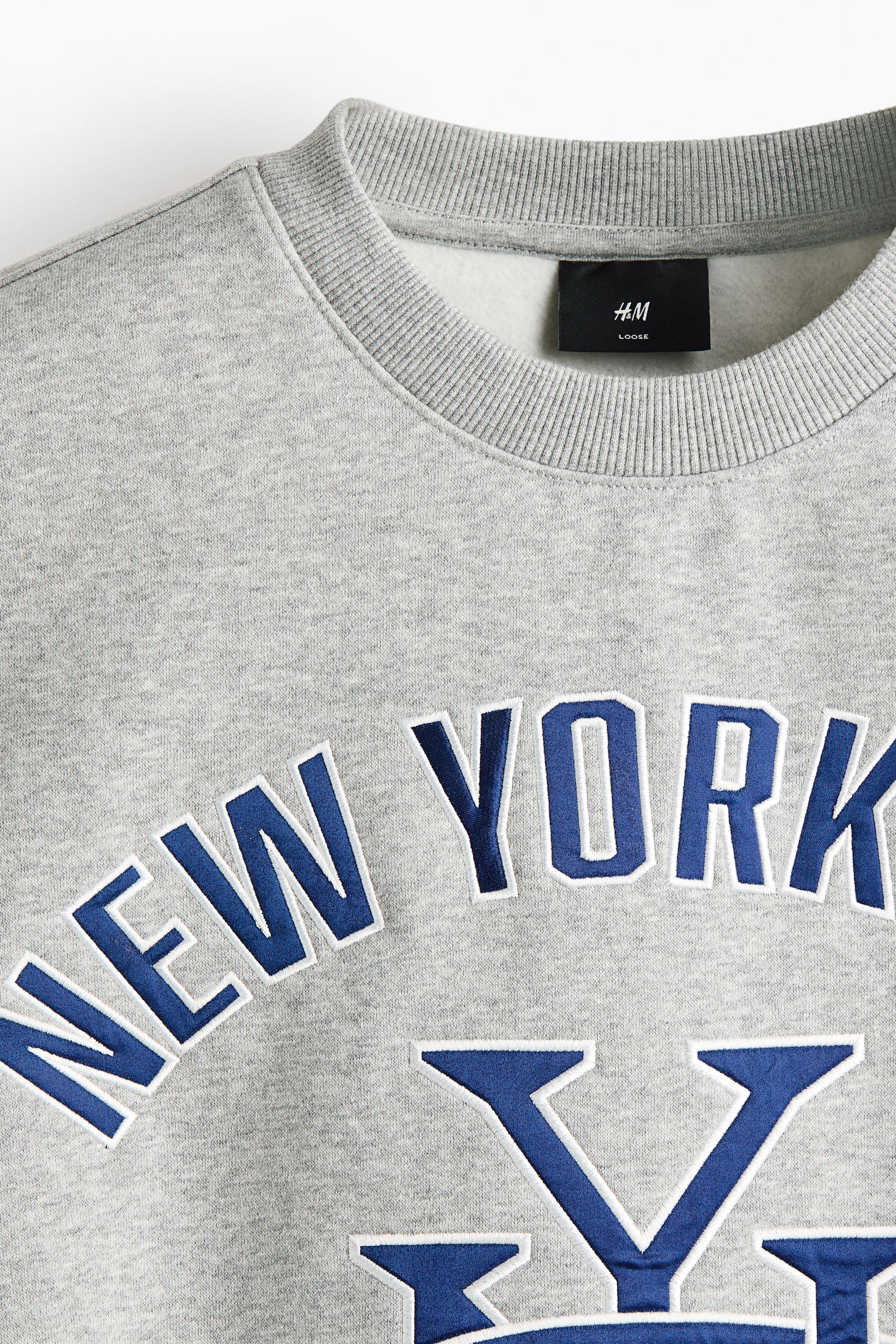 Loose Fit Printed sweatshirt - Grey marl/New York City/Navy blue/NYC - 3