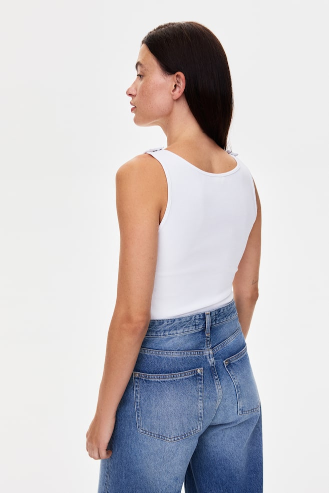 MAMA 2-pack nursing vest tops-White/Black - 5