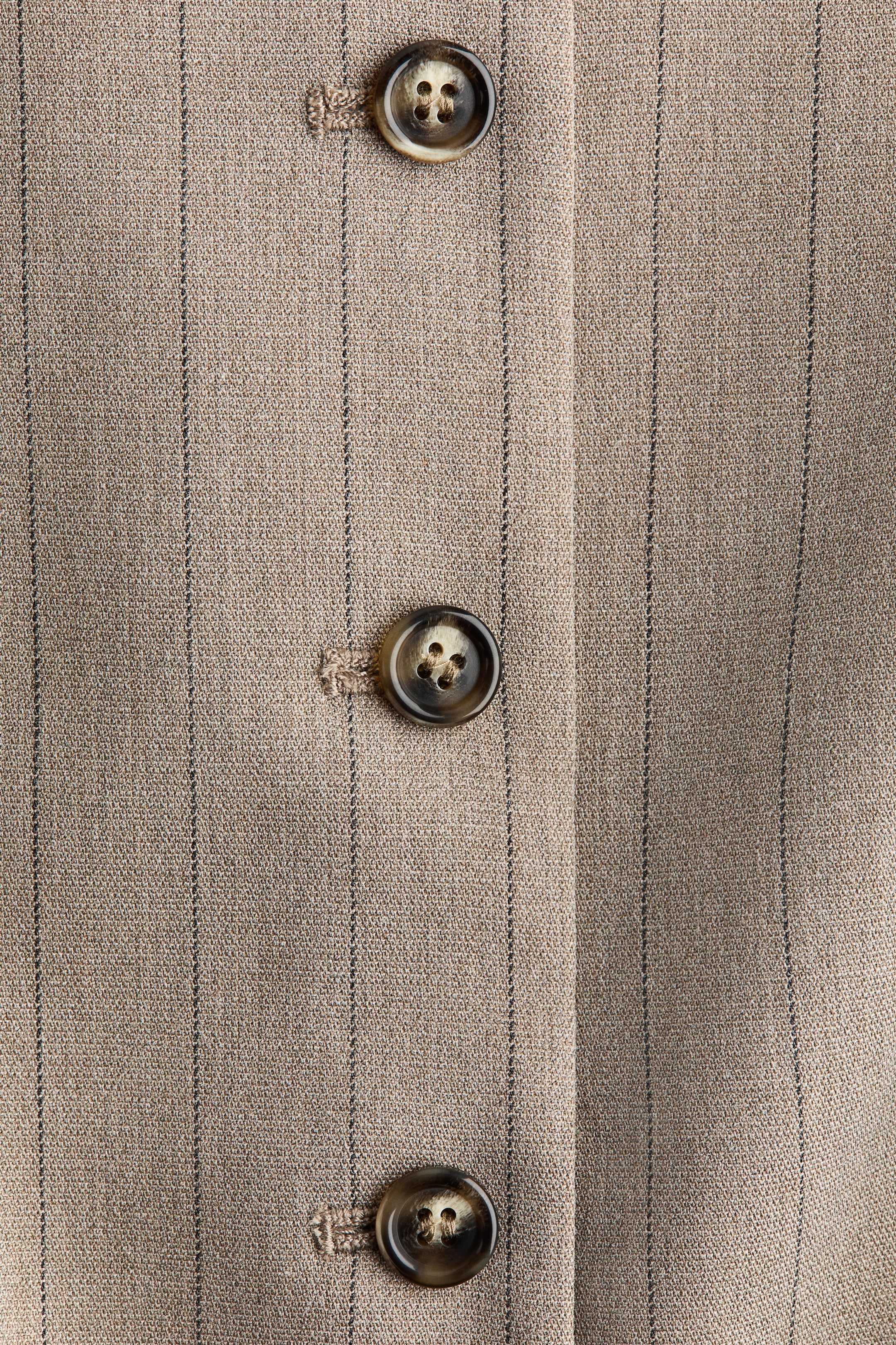 拡大画像を表示: ロングベスト - グレージュ／ピンストライプ - レディース | H&M JP 2